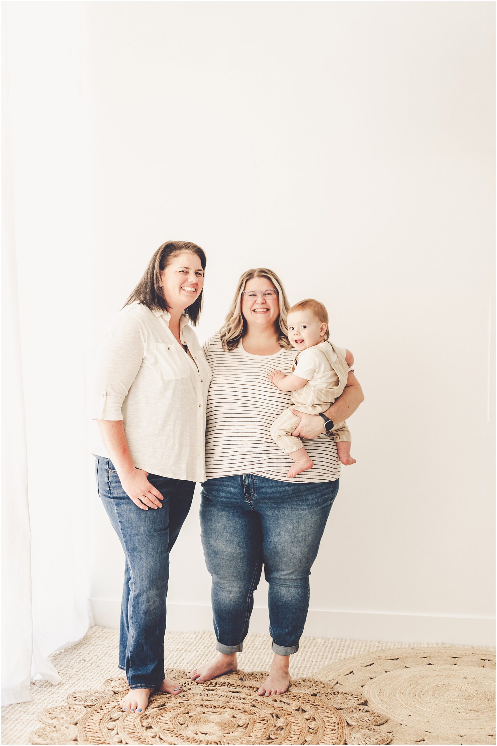 Inspiration for studio one-year milestone photos at Studio 388 in Kankakee with Kankakee family photographer Kara Evans Photographer.