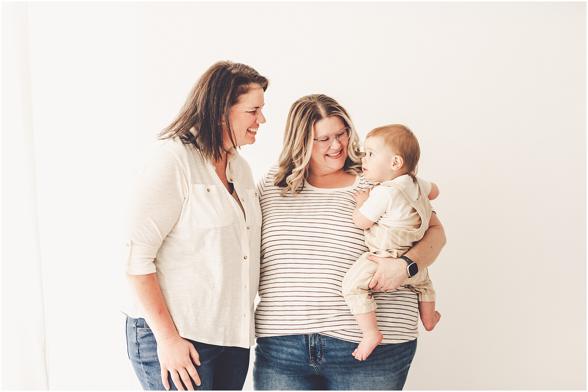Inspiration for studio one-year milestone photos at Studio 388 in Kankakee with Kankakee family photographer Kara Evans Photographer.