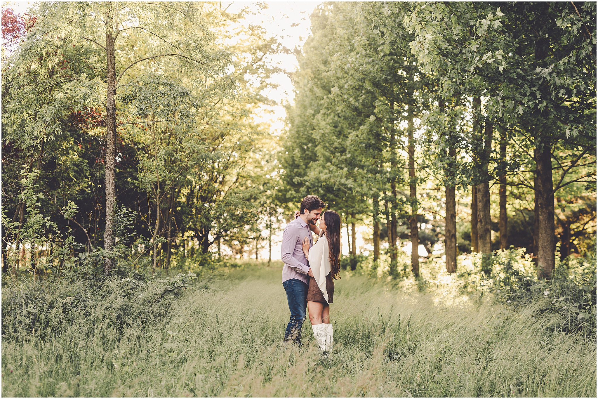 Central Illinois farm engagement photos in Sheldon, Illinois with Central Illinois photographer Kara Evans Photographer.
