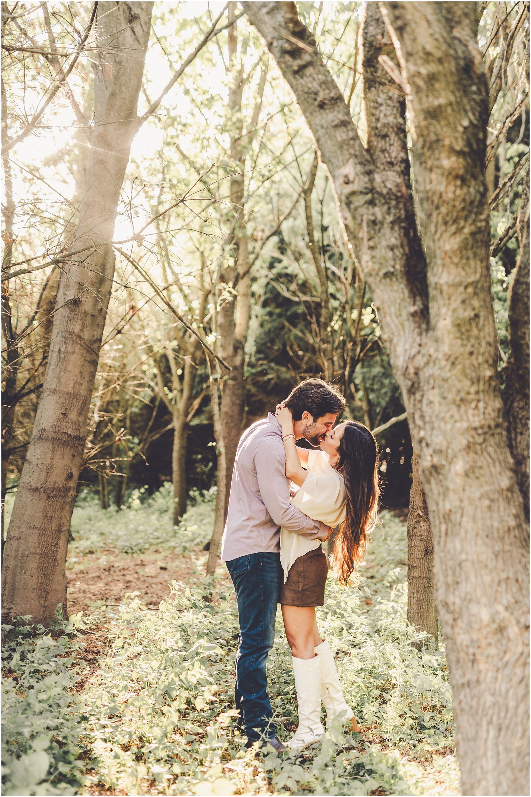 Central Illinois farm engagement photos in Sheldon, Illinois with Central Illinois photographer Kara Evans Photographer.