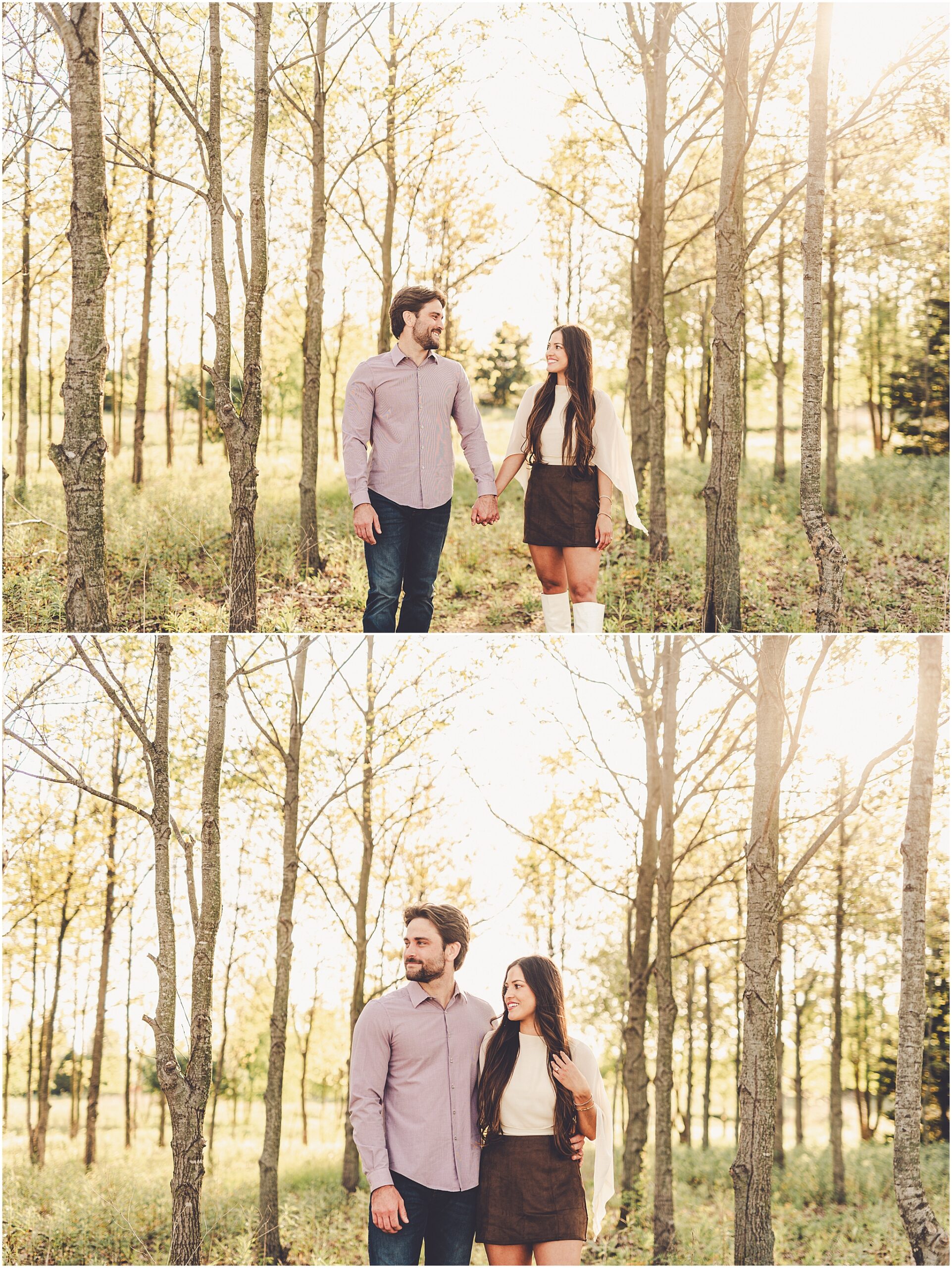 Central Illinois farm engagement photos in Sheldon, Illinois with Central Illinois photographer Kara Evans Photographer.