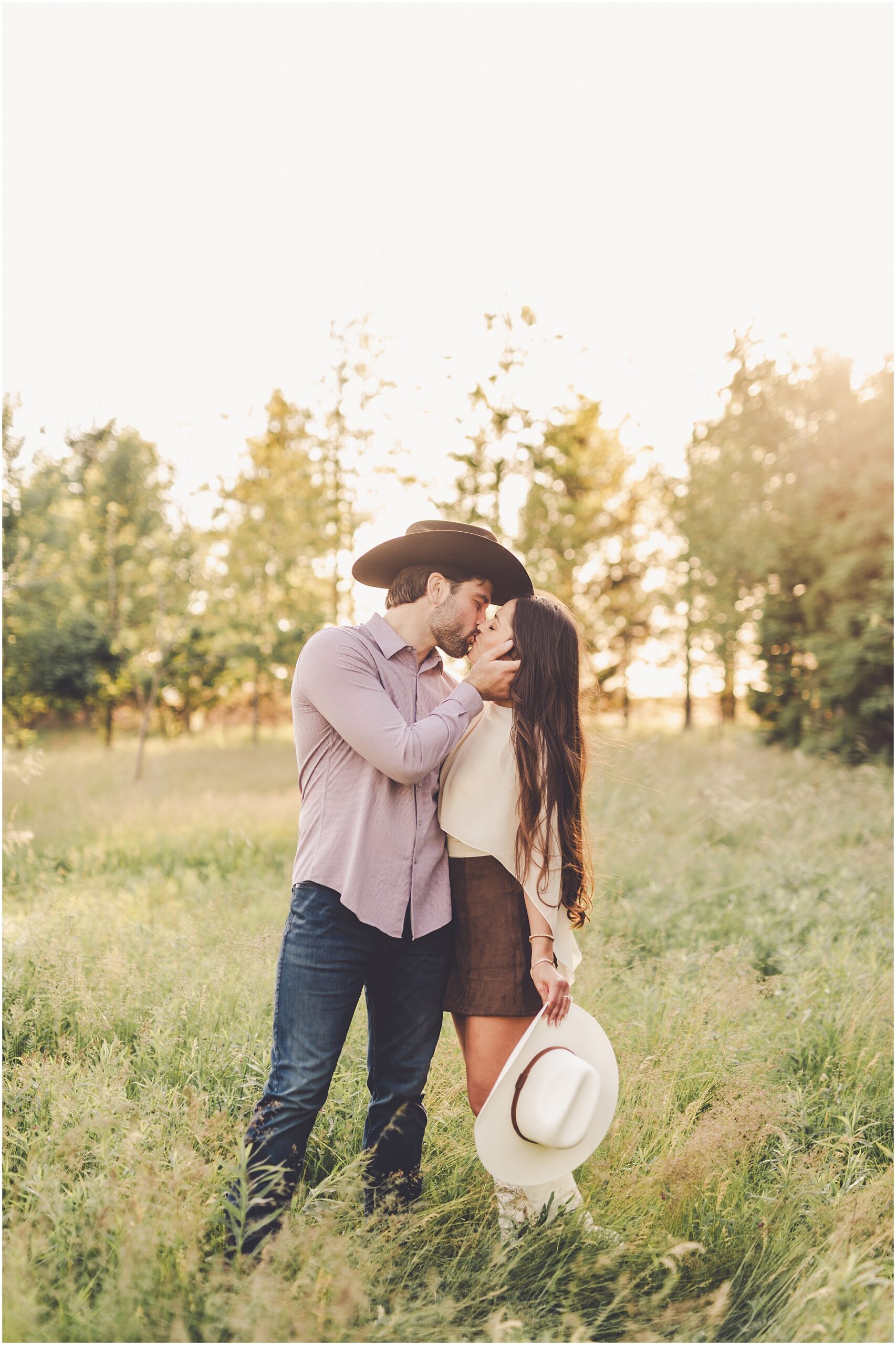Central Illinois farm engagement photos in Sheldon, Illinois with Central Illinois photographer Kara Evans Photographer.