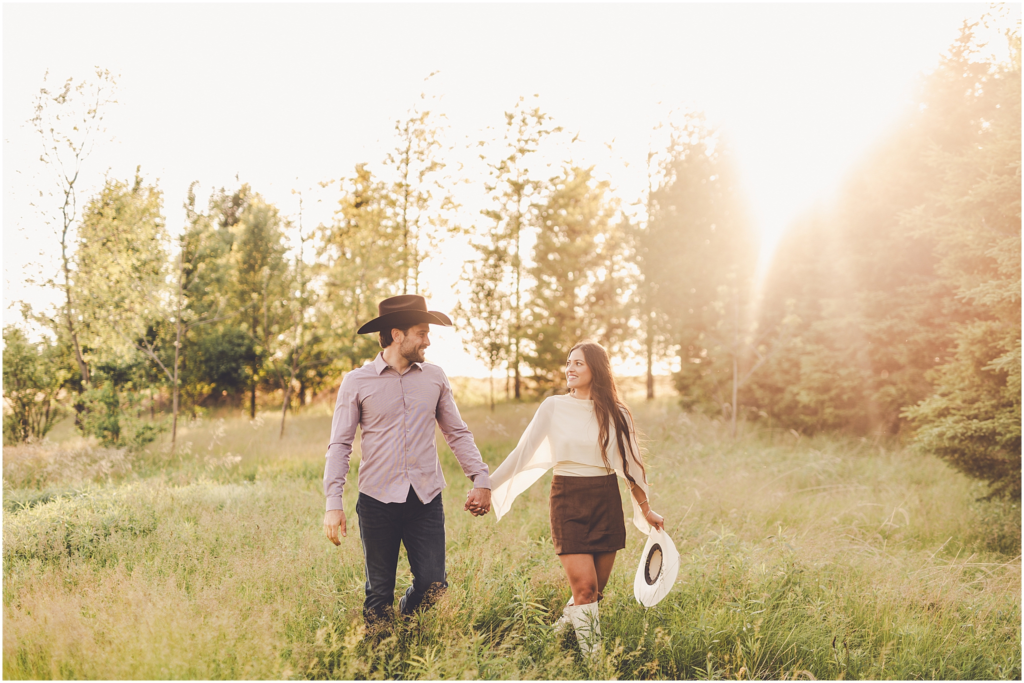 Central Illinois farm engagement photos in Sheldon, Illinois with Central Illinois photographer Kara Evans Photographer.