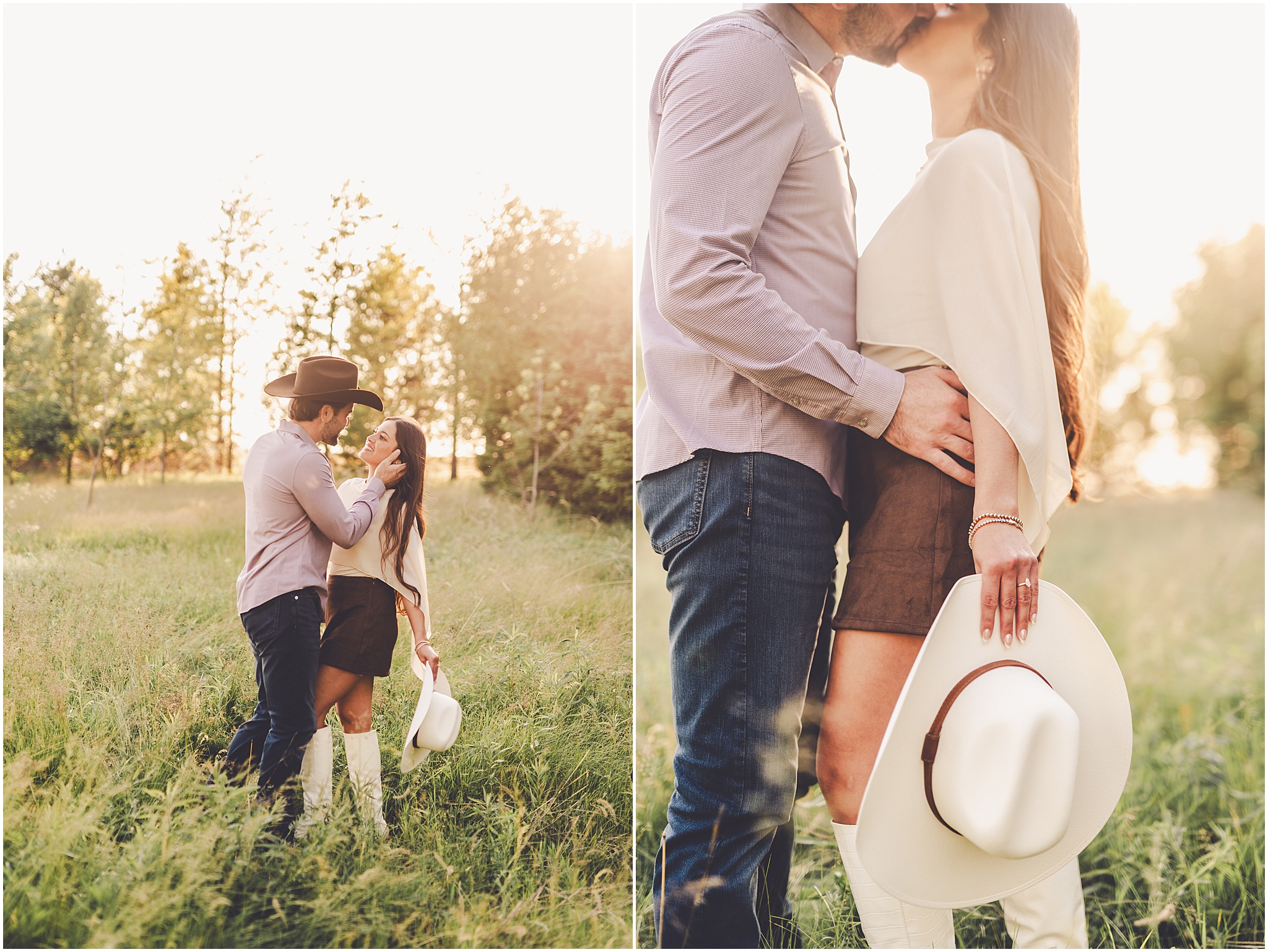 Central Illinois farm engagement photos in Sheldon, Illinois with Central Illinois photographer Kara Evans Photographer.