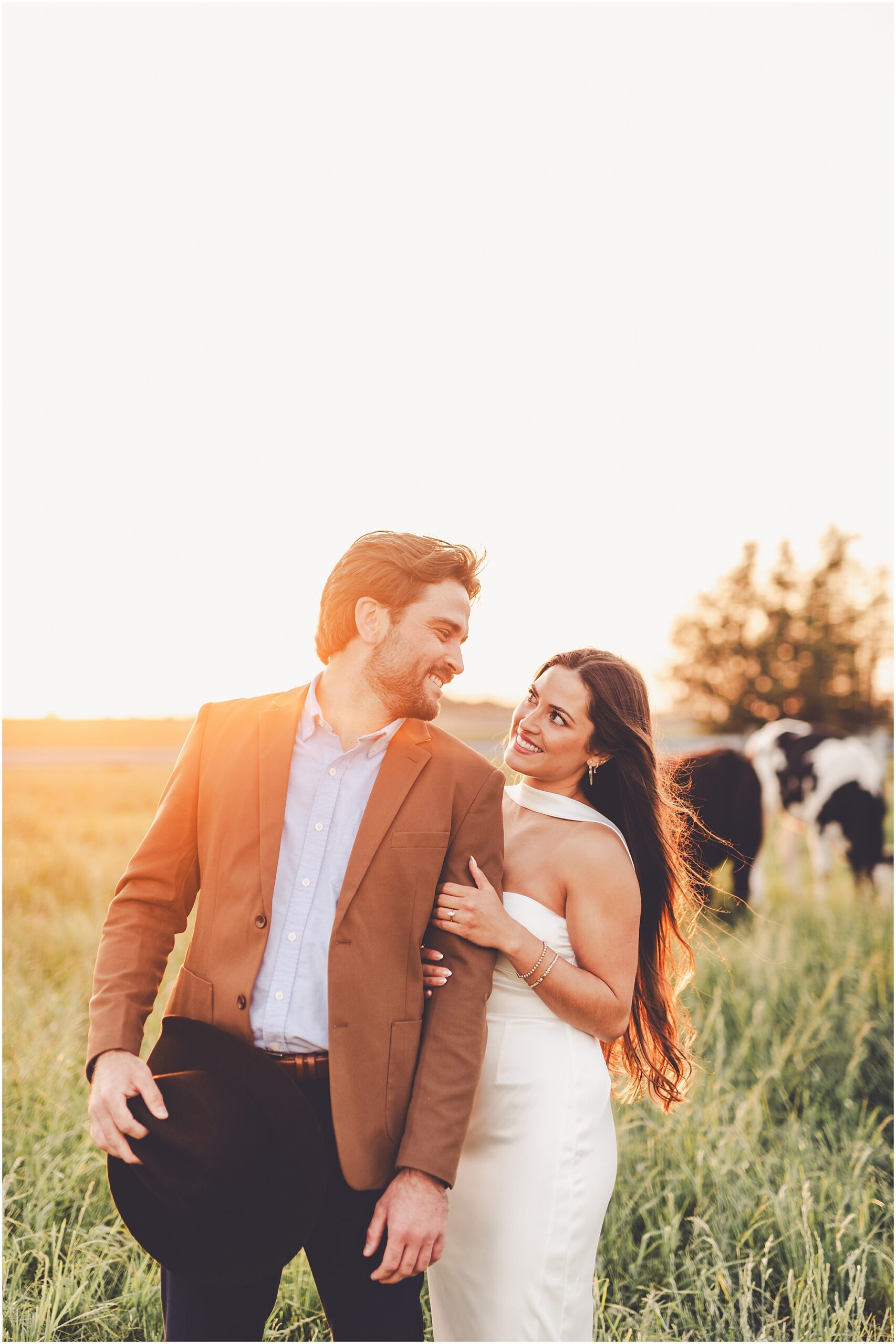 Central Illinois farm engagement photos in Sheldon, Illinois with Central Illinois photographer Kara Evans Photographer.