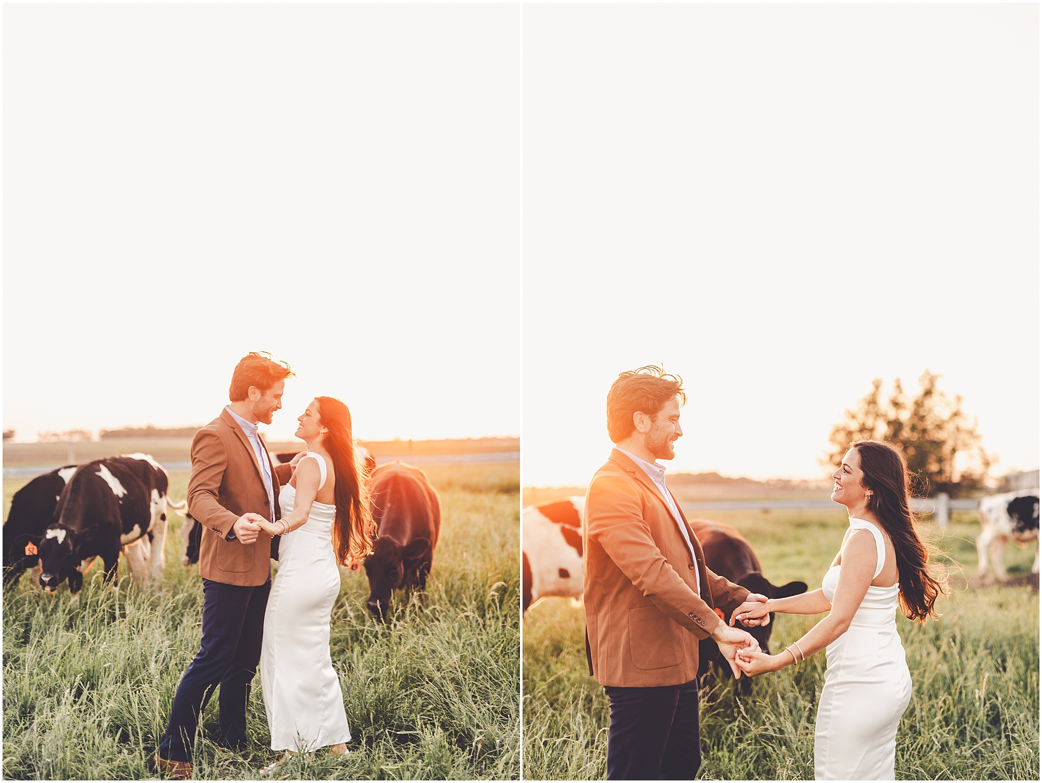 Central Illinois farm engagement photos in Sheldon, Illinois with Central Illinois photographer Kara Evans Photographer.