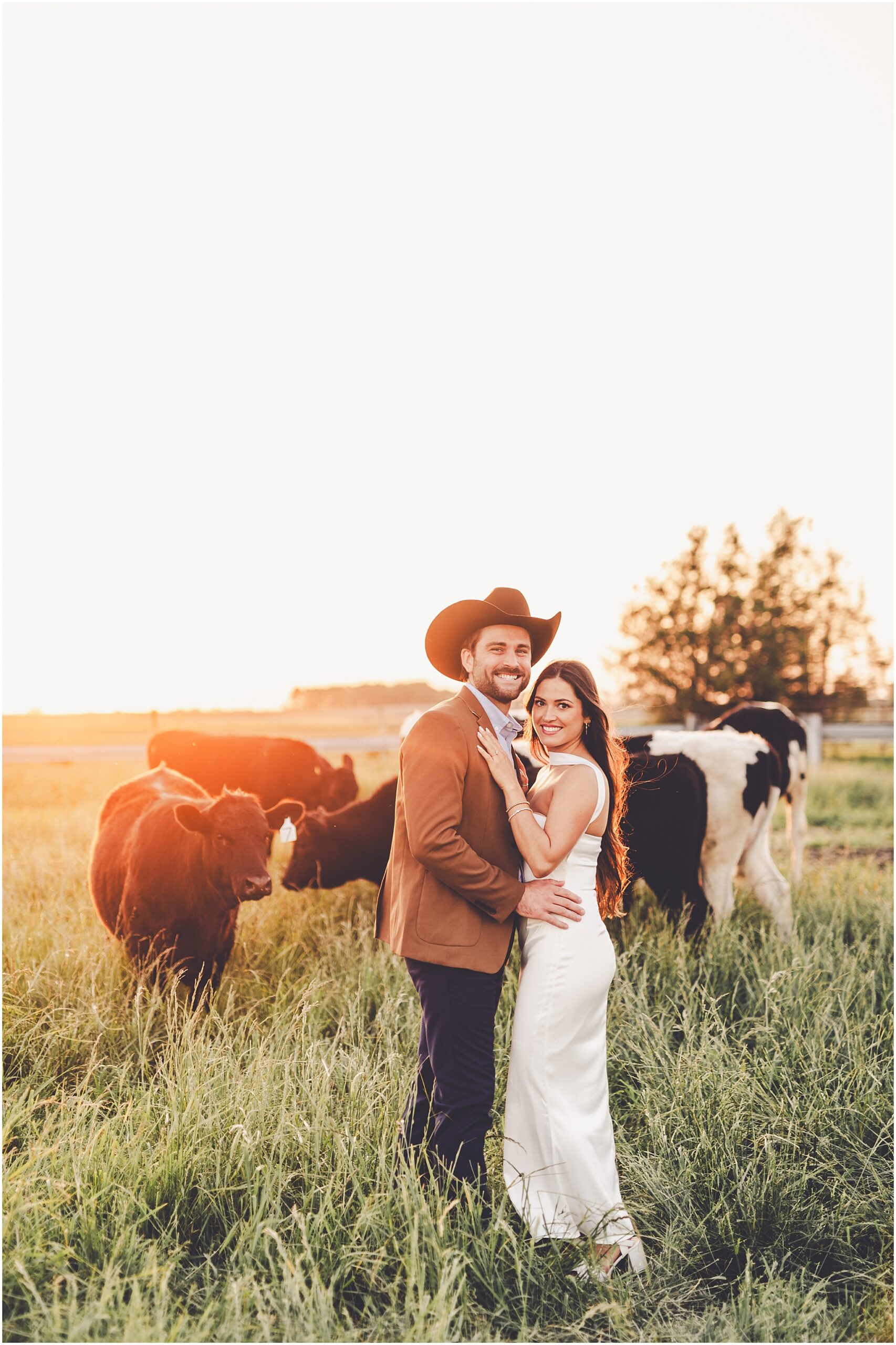 Central Illinois farm engagement photos in Sheldon, Illinois with Central Illinois photographer Kara Evans Photographer.