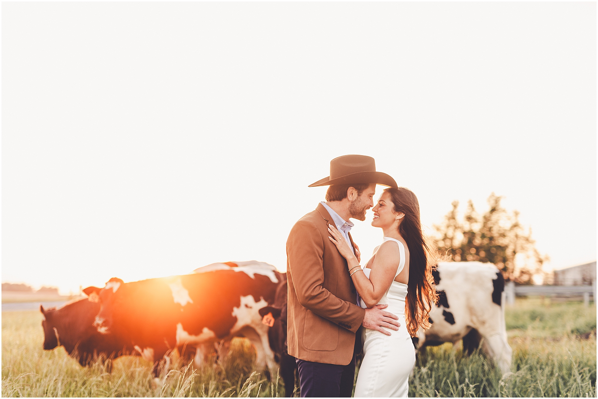 Central Illinois farm engagement photos in Sheldon, Illinois with Central Illinois photographer Kara Evans Photographer.