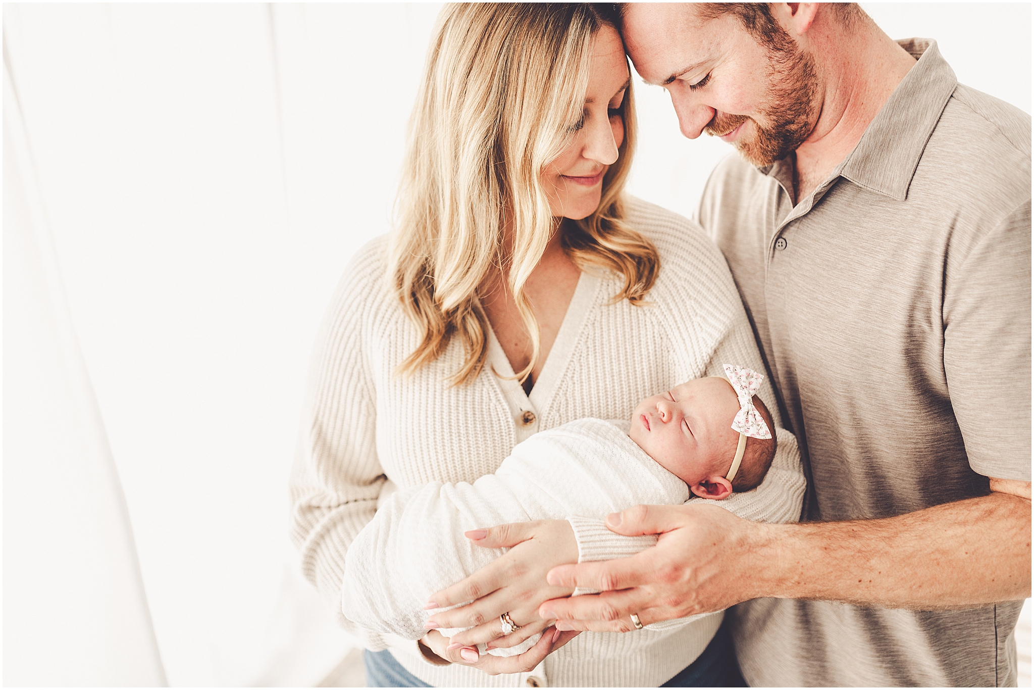Cozy newborn photos at Studio 388 in Kankakee. Kara Evans Photographer photographs growing families in Kankakee & Iroquois County.