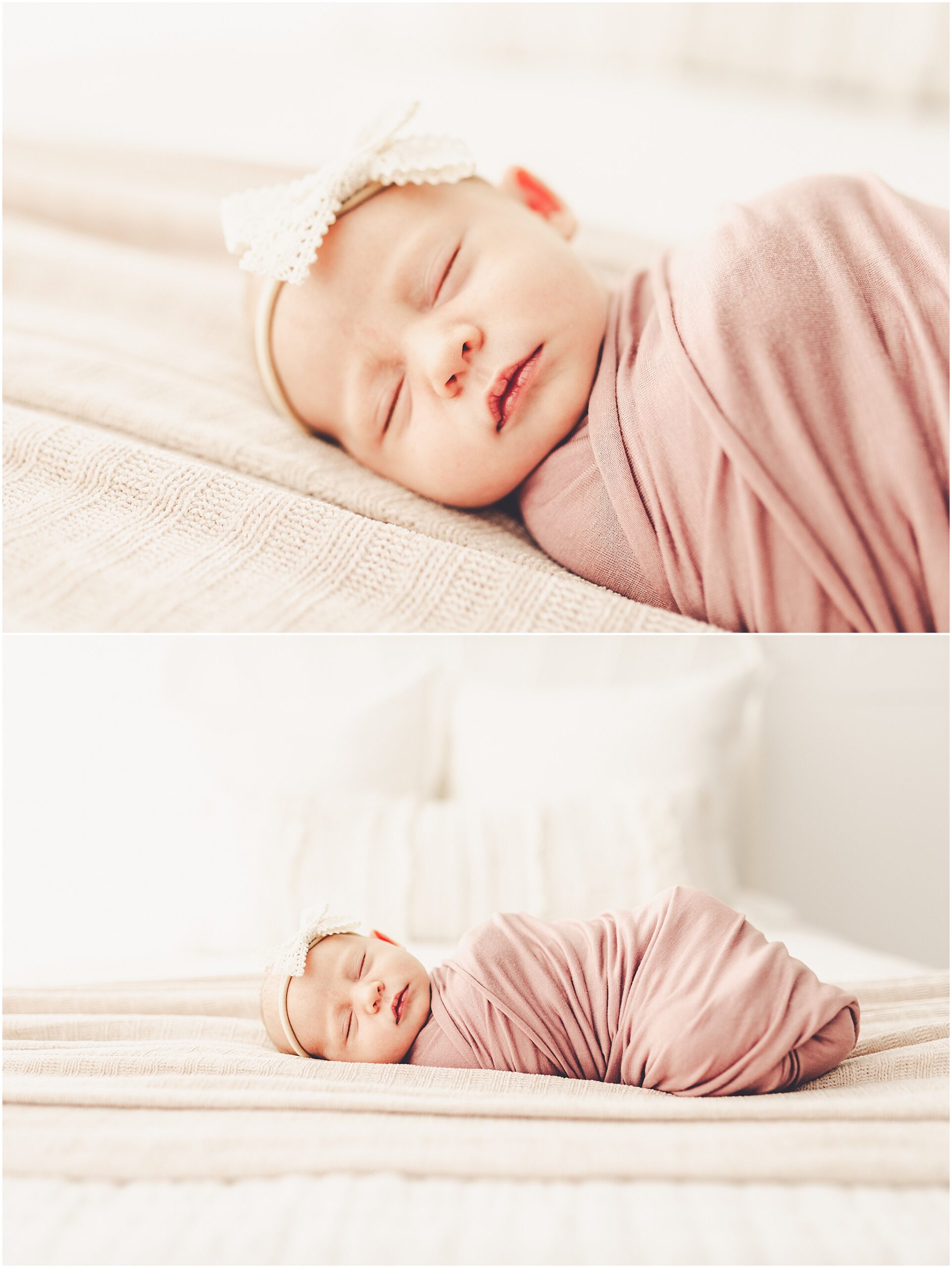 Cozy newborn photos at Studio 388 in Kankakee. Kara Evans Photographer photographs growing families in Kankakee & Iroquois County.