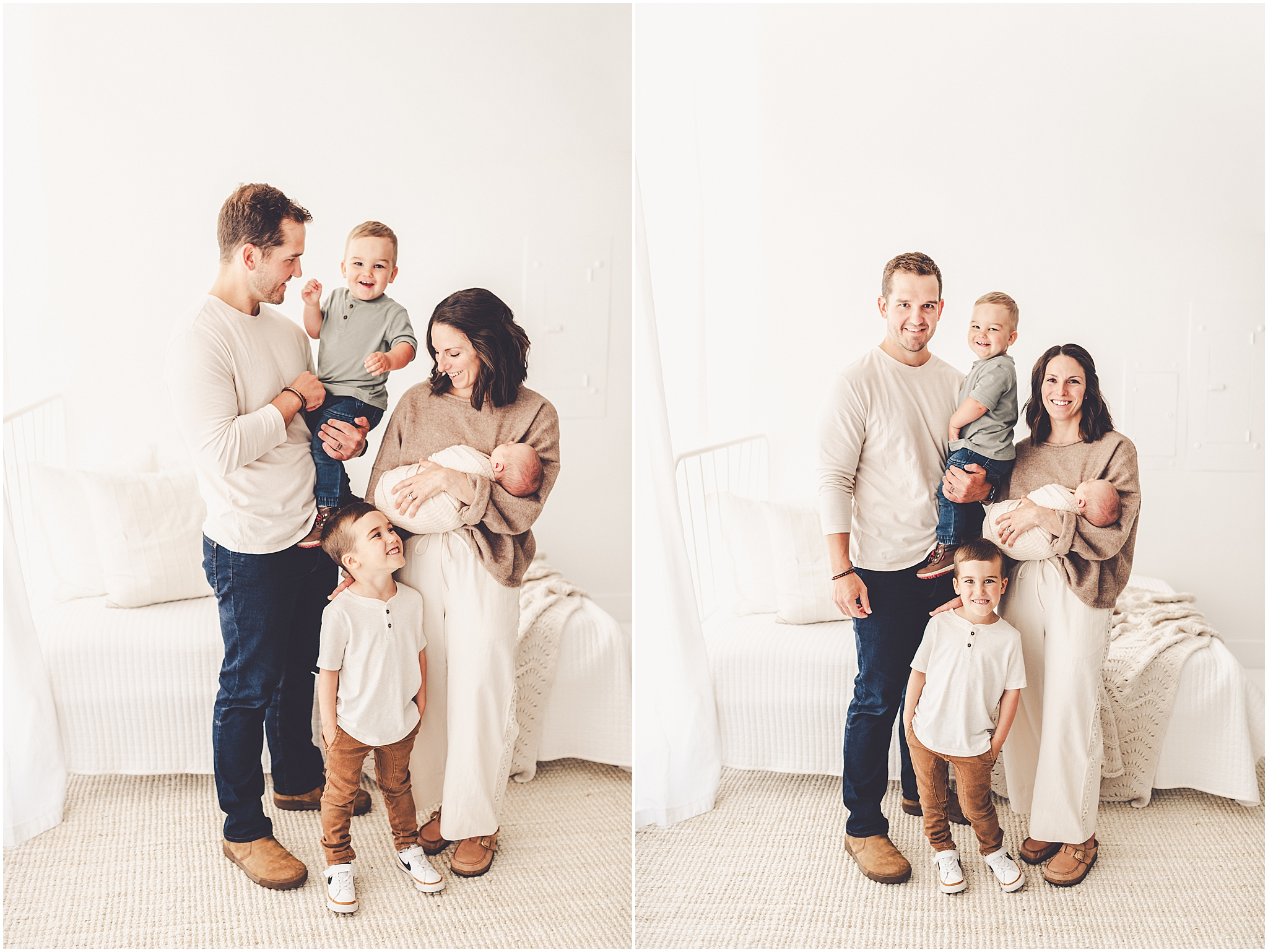 Kara Evans Photographer offers a Kankakee studio newborn session experience focused on beautifully documenting your growing family.