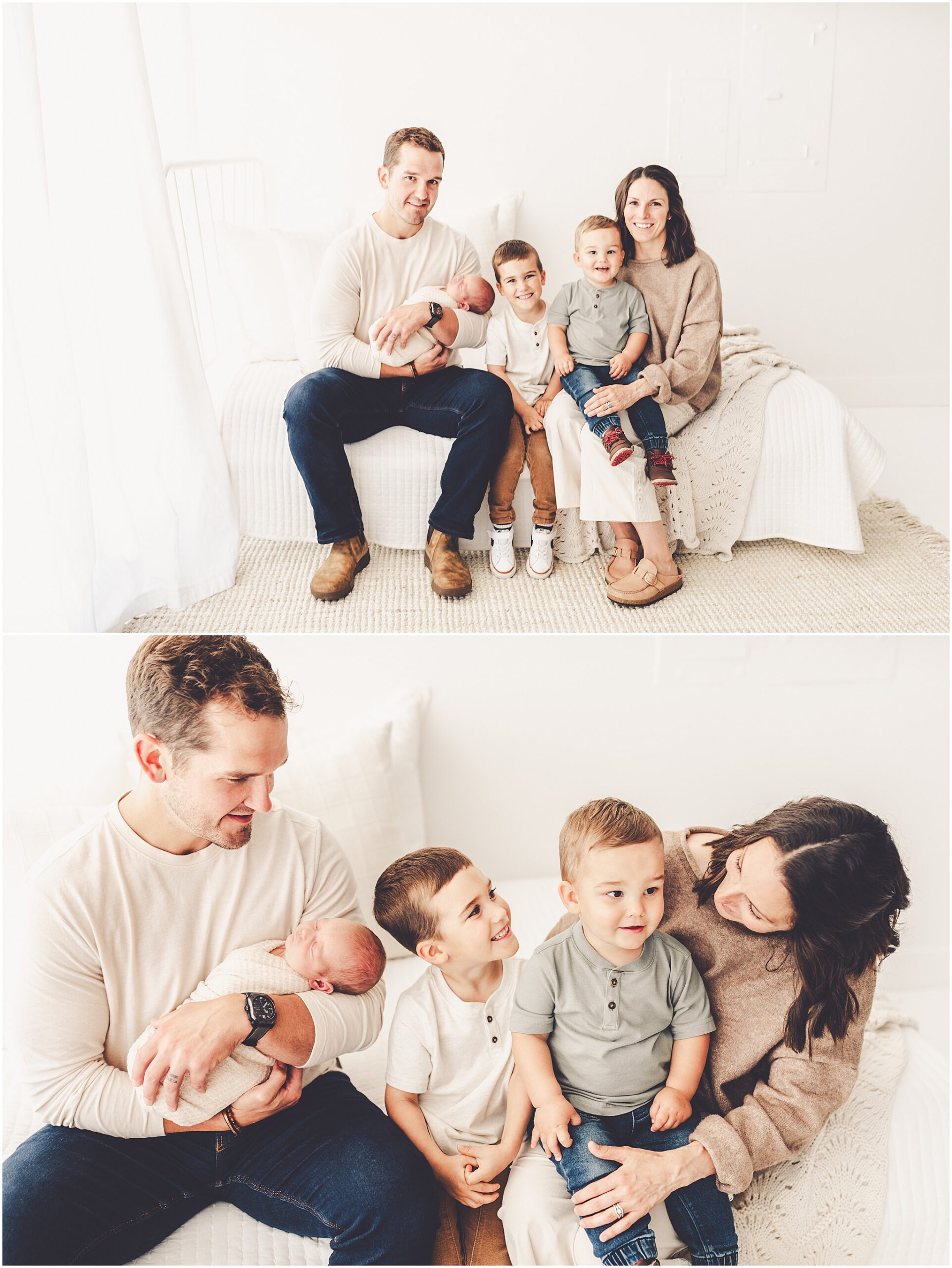 Kara Evans Photographer offers a Kankakee studio newborn session experience focused on beautifully documenting your growing family.