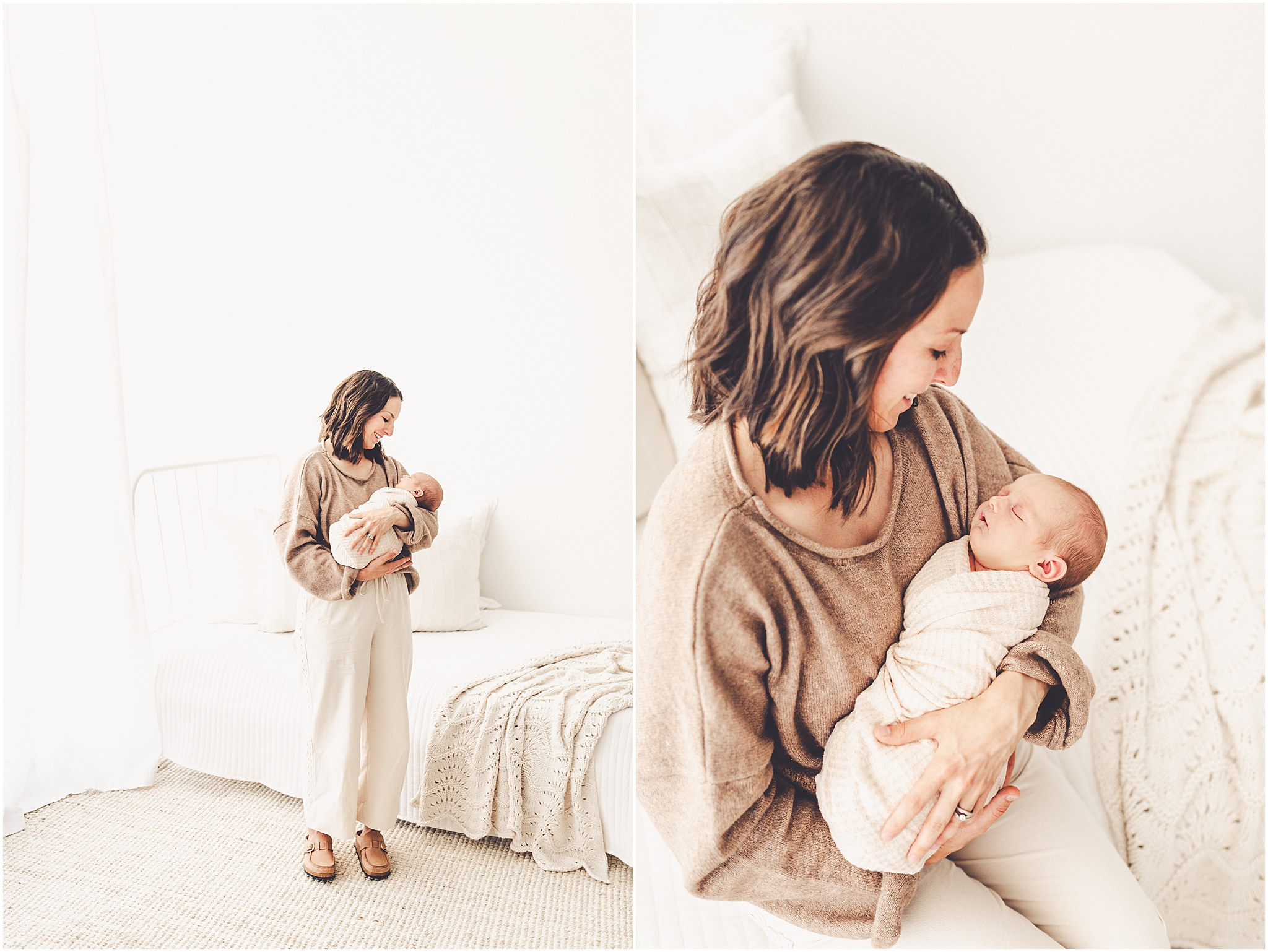 Kara Evans Photographer offers a Kankakee studio newborn session experience focused on beautifully documenting your growing family.
