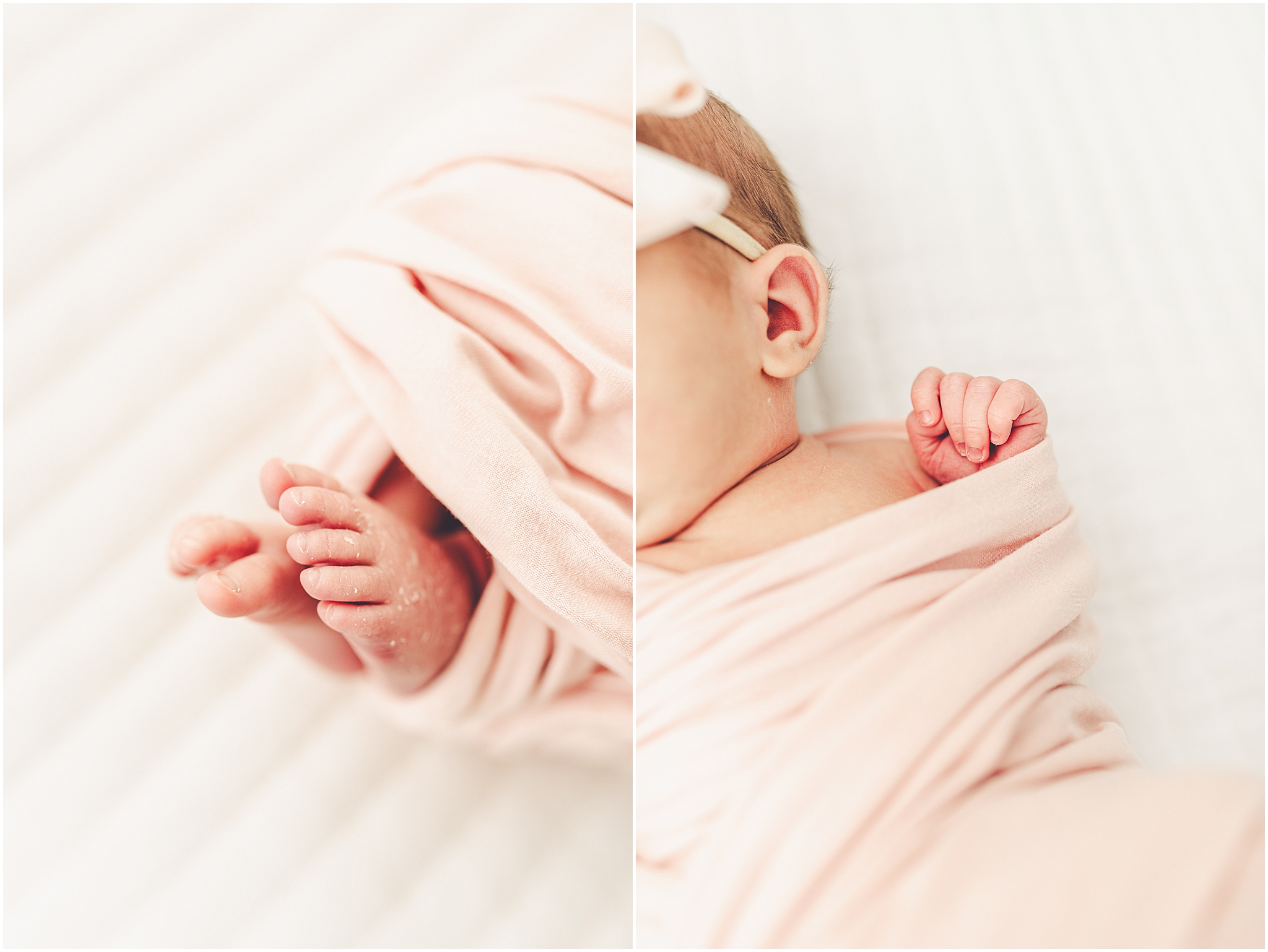 Kara Evans Photographer offers a Kankakee studio newborn session experience focused on beautifully documenting your growing family.