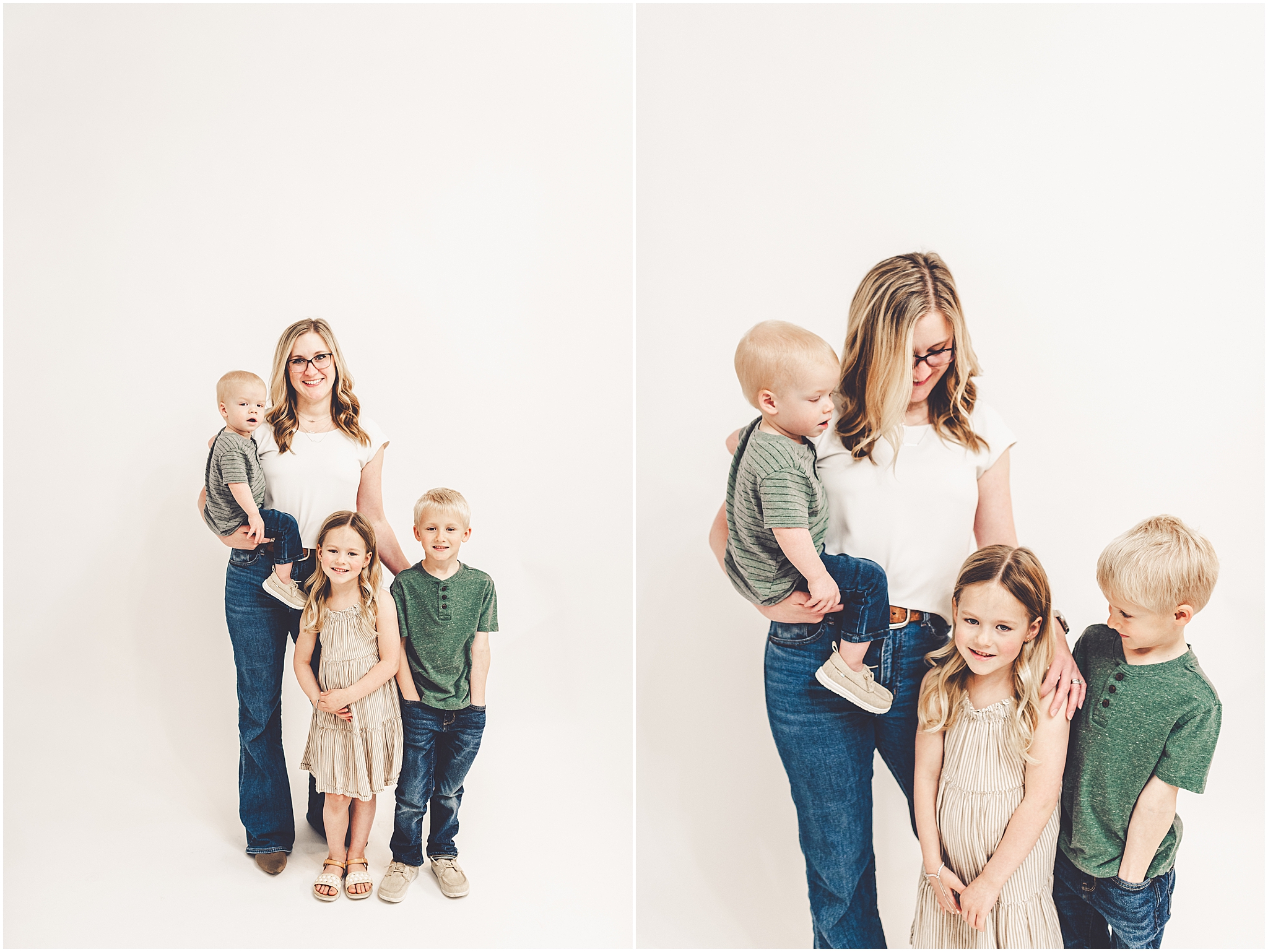 Mommy & me photoshoot inspiration from a Mother's Day photoshoot at JP STYLE CO. in Kentland, Indiana with Kara Evans Photographer.