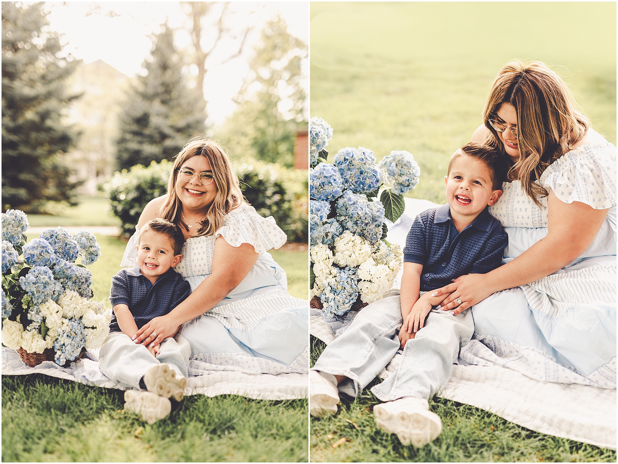 Spring Mother's Day photoshoot in Bourbonnais, Illinois with Kankakee family photographer Kara Evans Photographer.