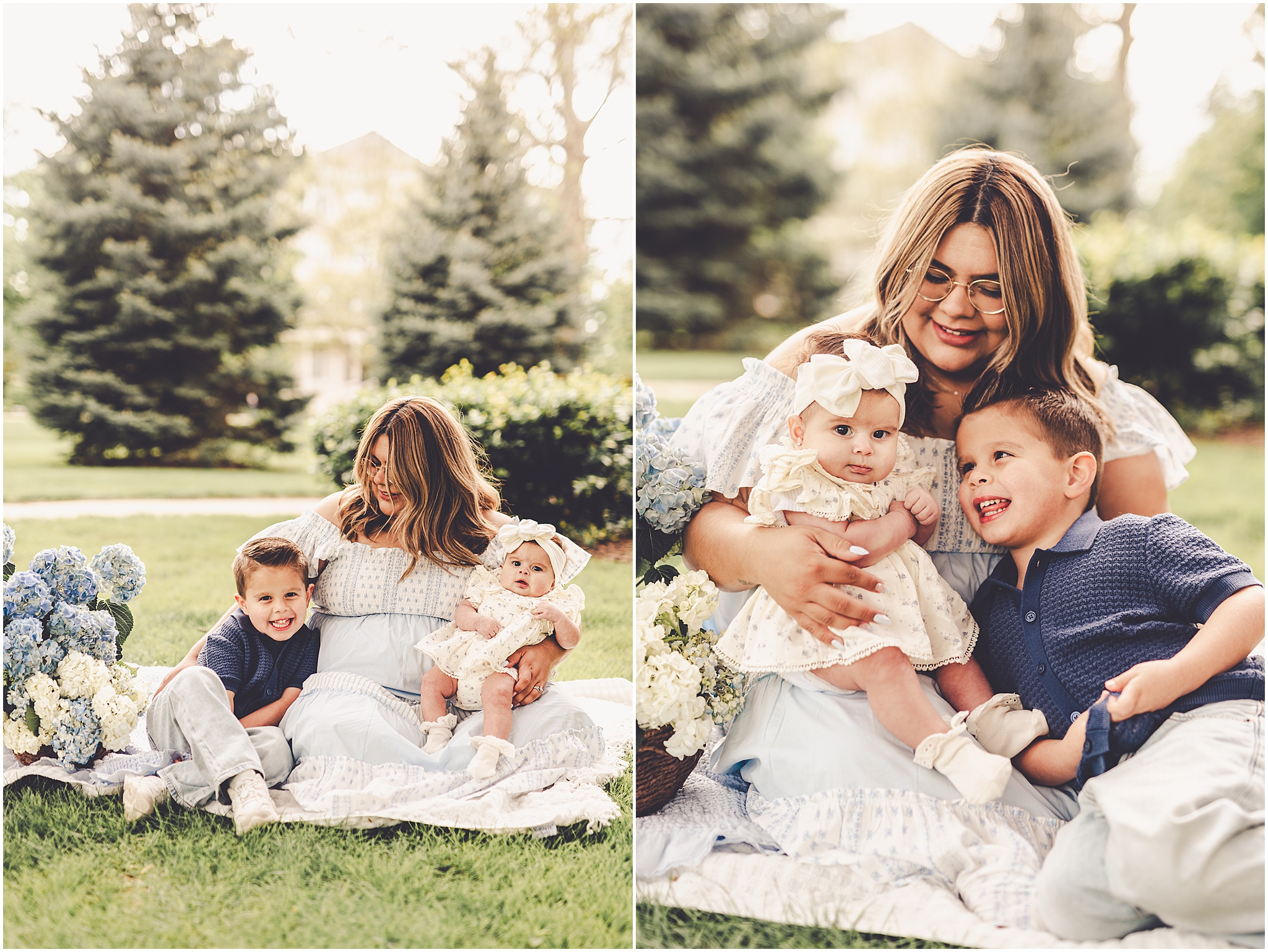 Spring Mother's Day photoshoot in Bourbonnais, Illinois with Kankakee family photographer Kara Evans Photographer.