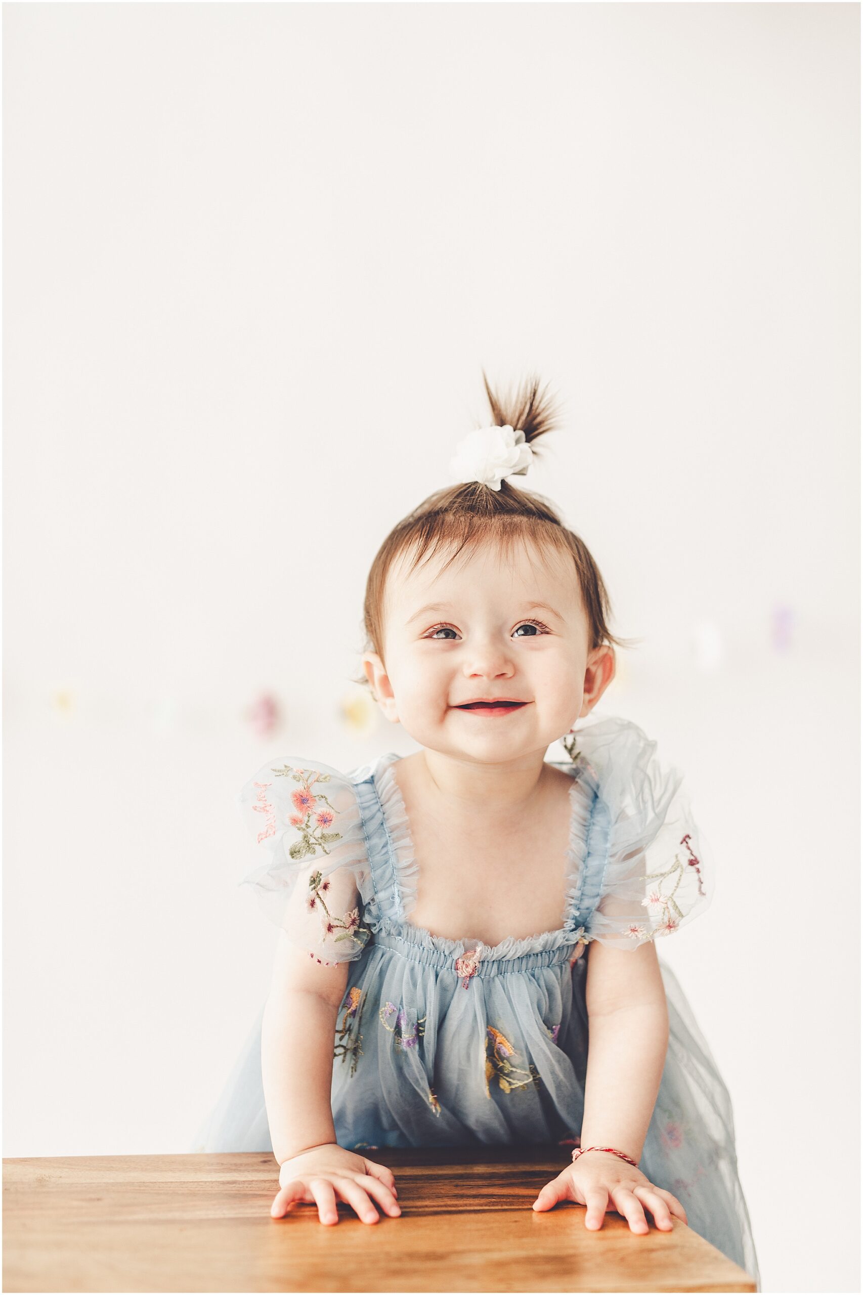 Studio one-year milestone photos at Studio 388 with Kara Evans Photographer, a Kankakee-based family photographer.