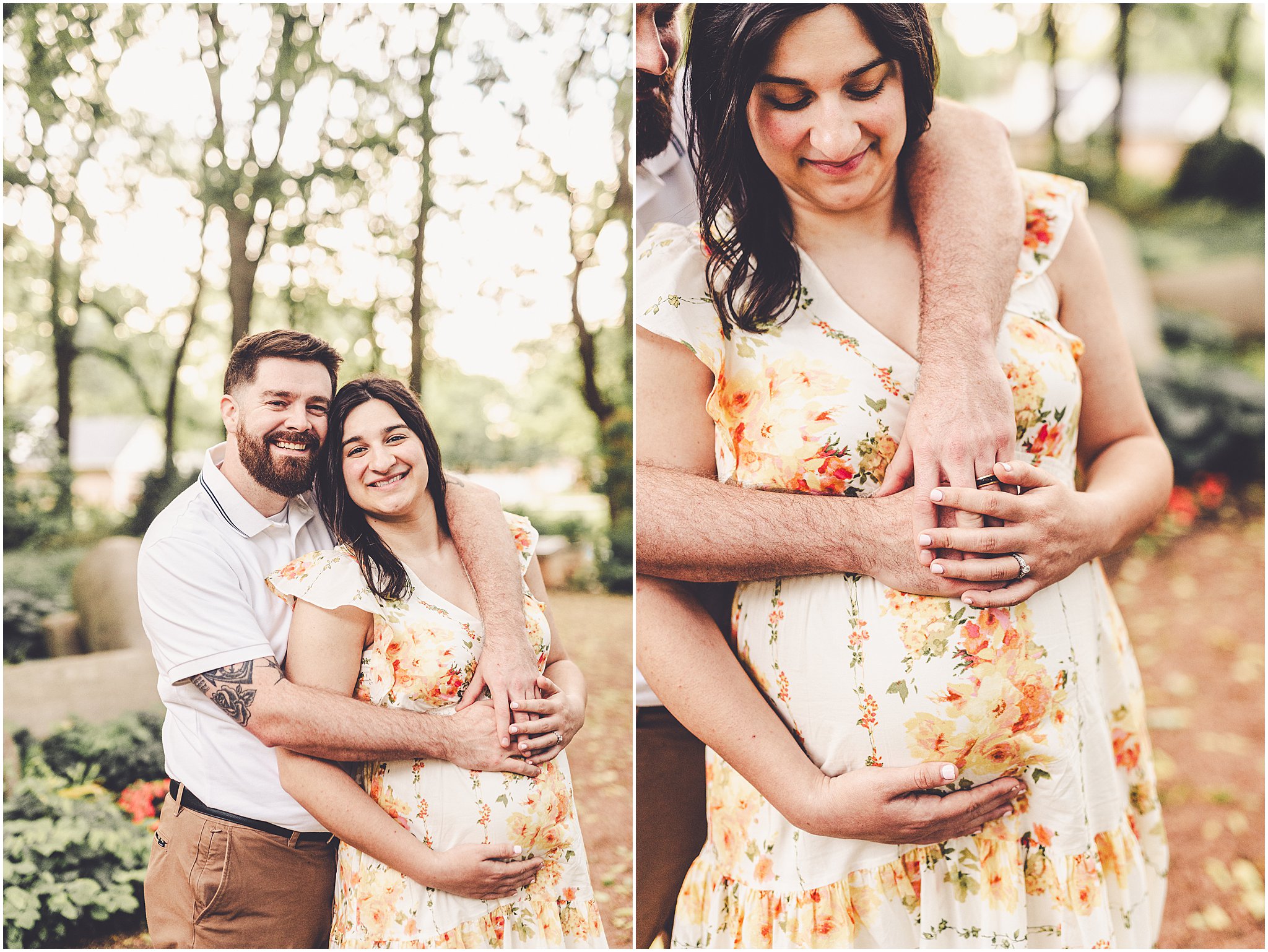 Baby announcement photos at Governor Small Memorial Park in Kankakee with Kankakee family photographer Kara Evans Photographer.