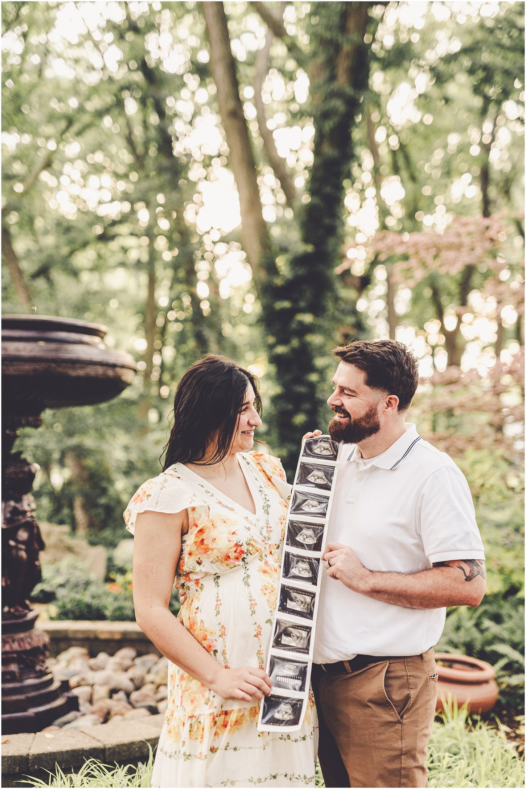 Baby announcement photos at Governor Small Memorial Park in Kankakee with Kankakee family photographer Kara Evans Photographer.
