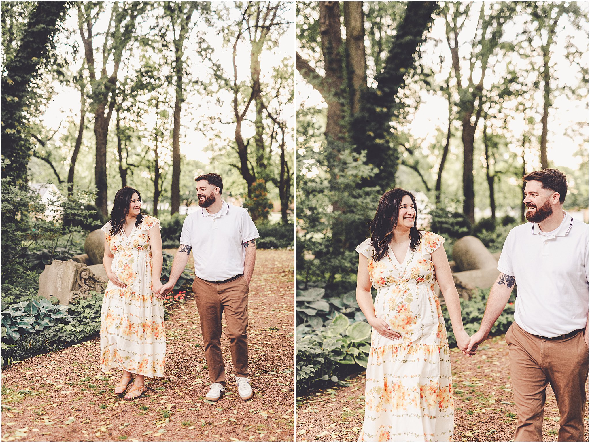 Baby announcement photos at Governor Small Memorial Park in Kankakee with Kankakee family photographer Kara Evans Photographer.