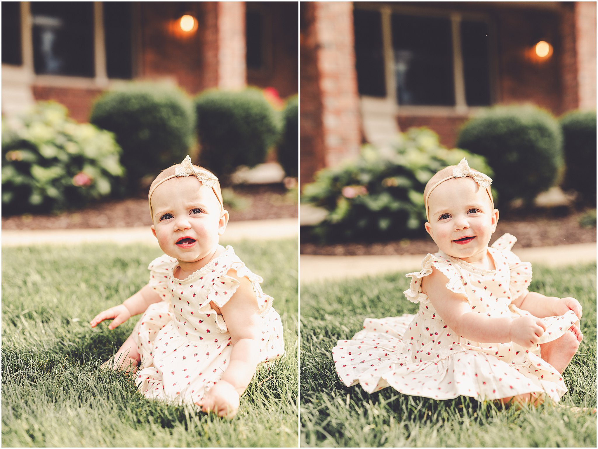 A summer family session photographed by Central Illinois family photographer Kara Evans Photographer.