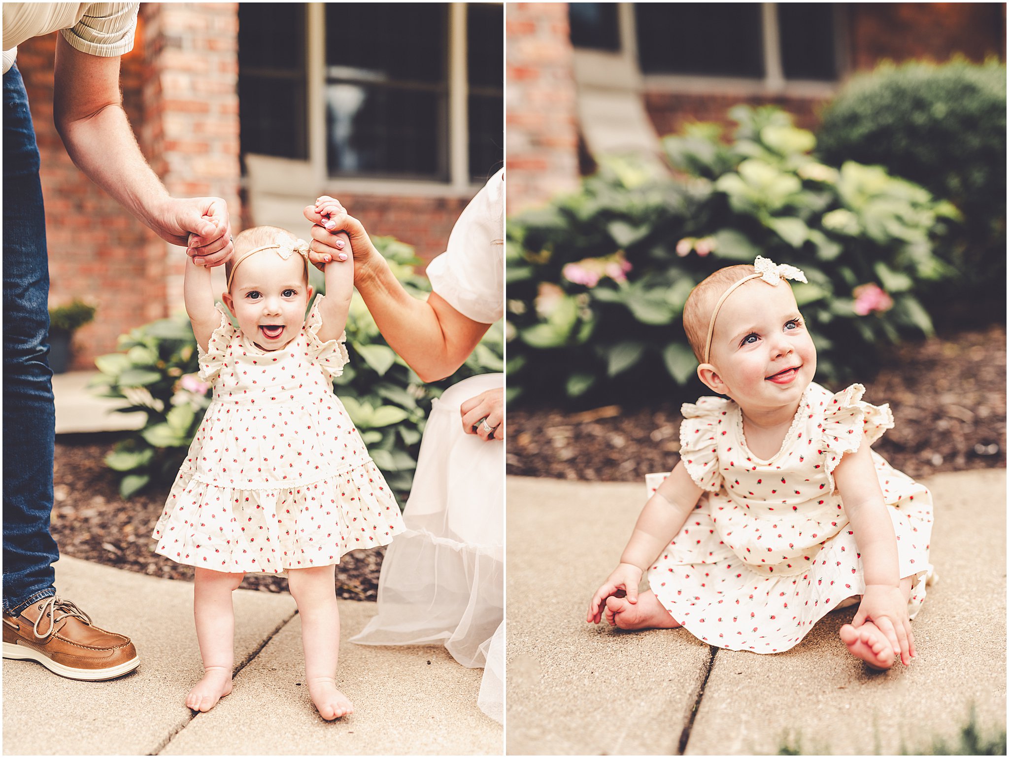 A summer family session photographed by Central Illinois family photographer Kara Evans Photographer.