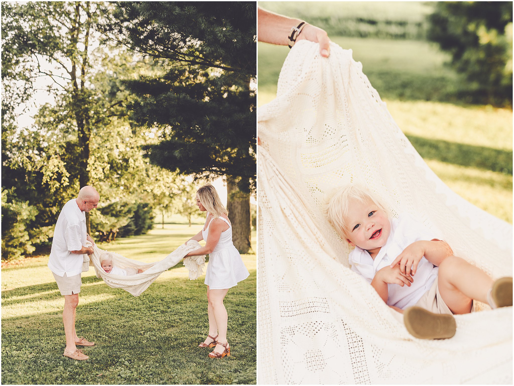 A summer evening spent on the farm with Central Illinois family photographer Kara Evans Photographer.