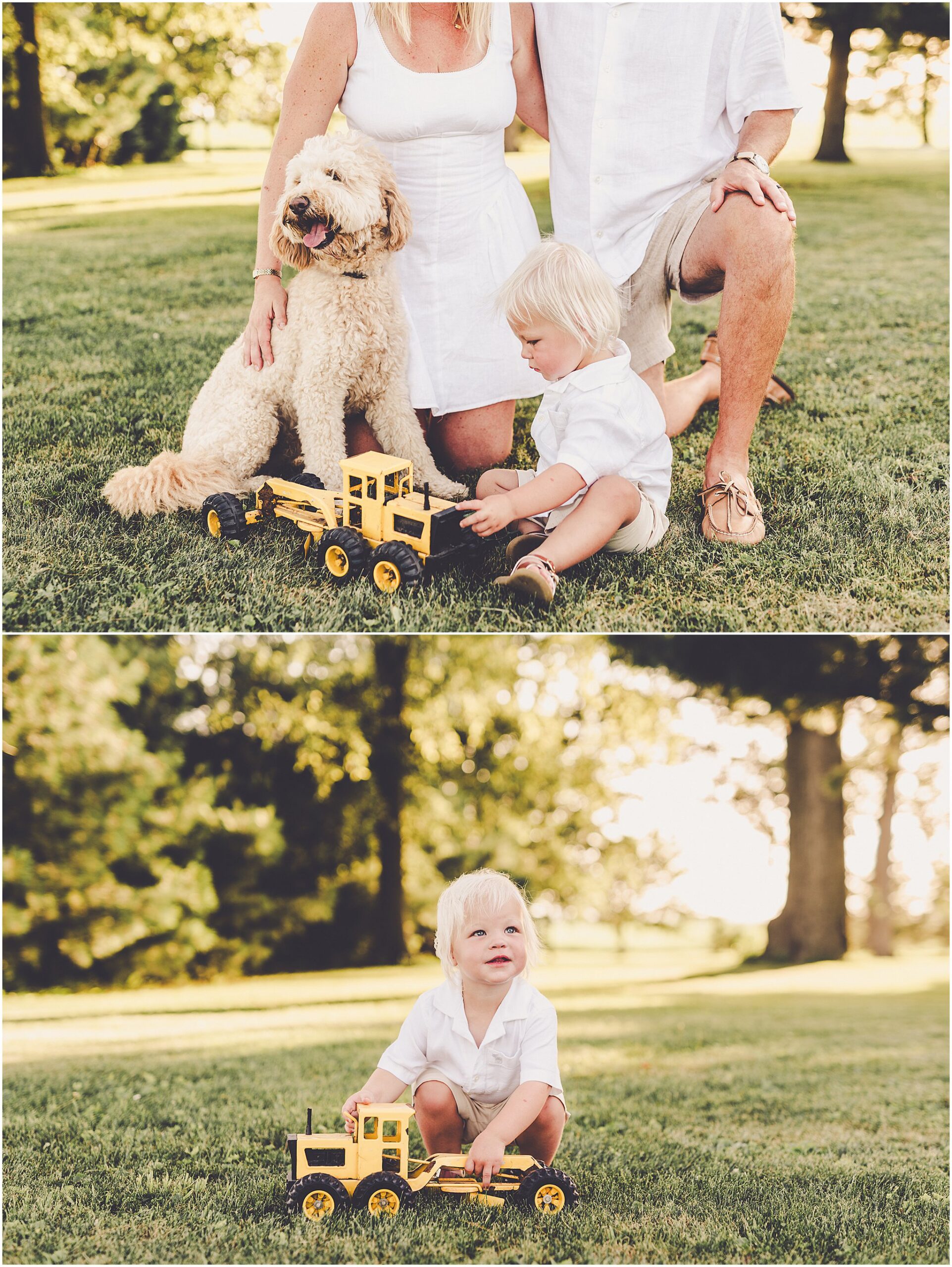 A summer evening spent on the farm with Central Illinois family photographer Kara Evans Photographer.