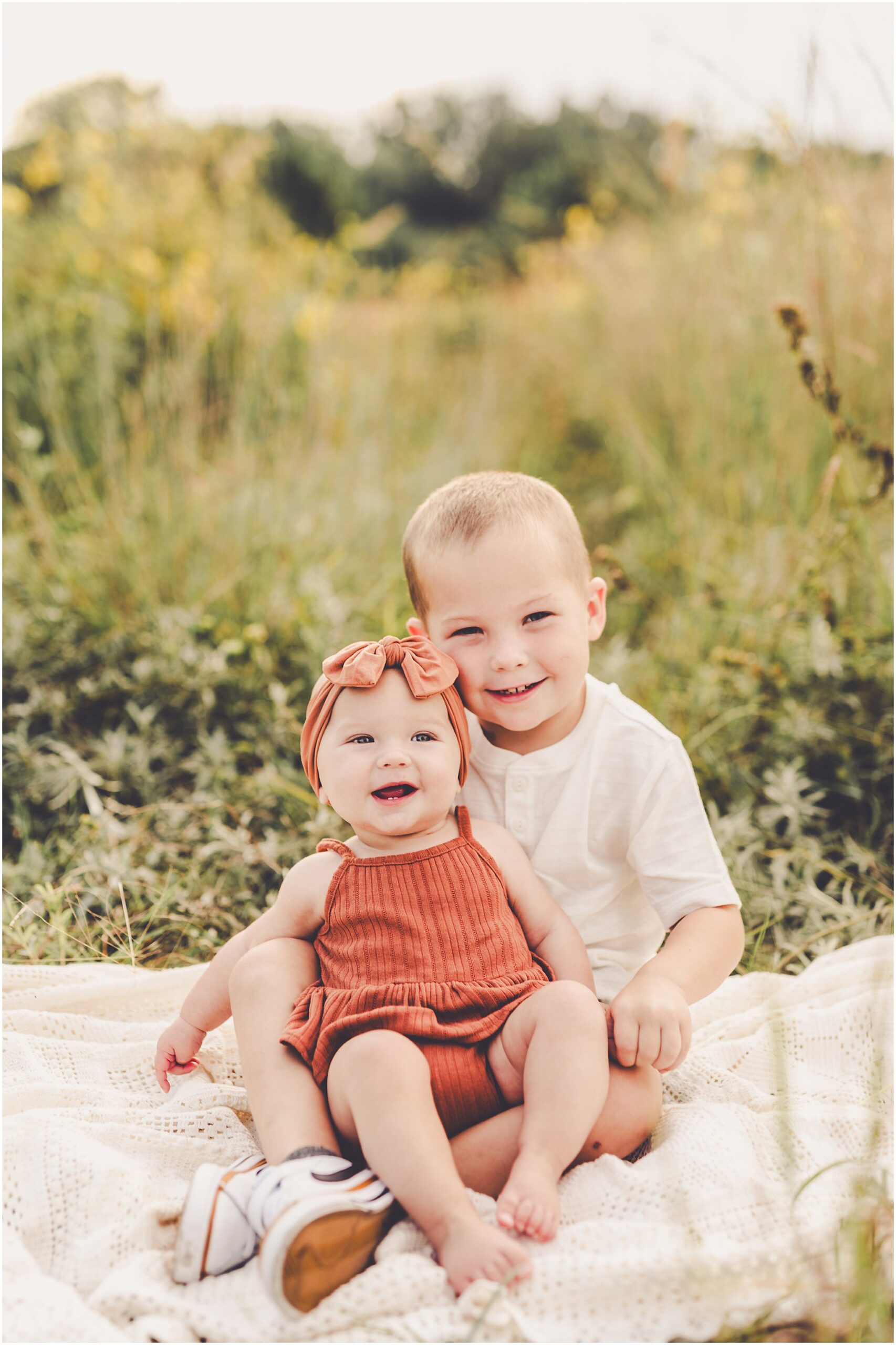 Take a look at this summer Central Illinois family session at a local forest preserve with family photographer Kara Evans Photographer.