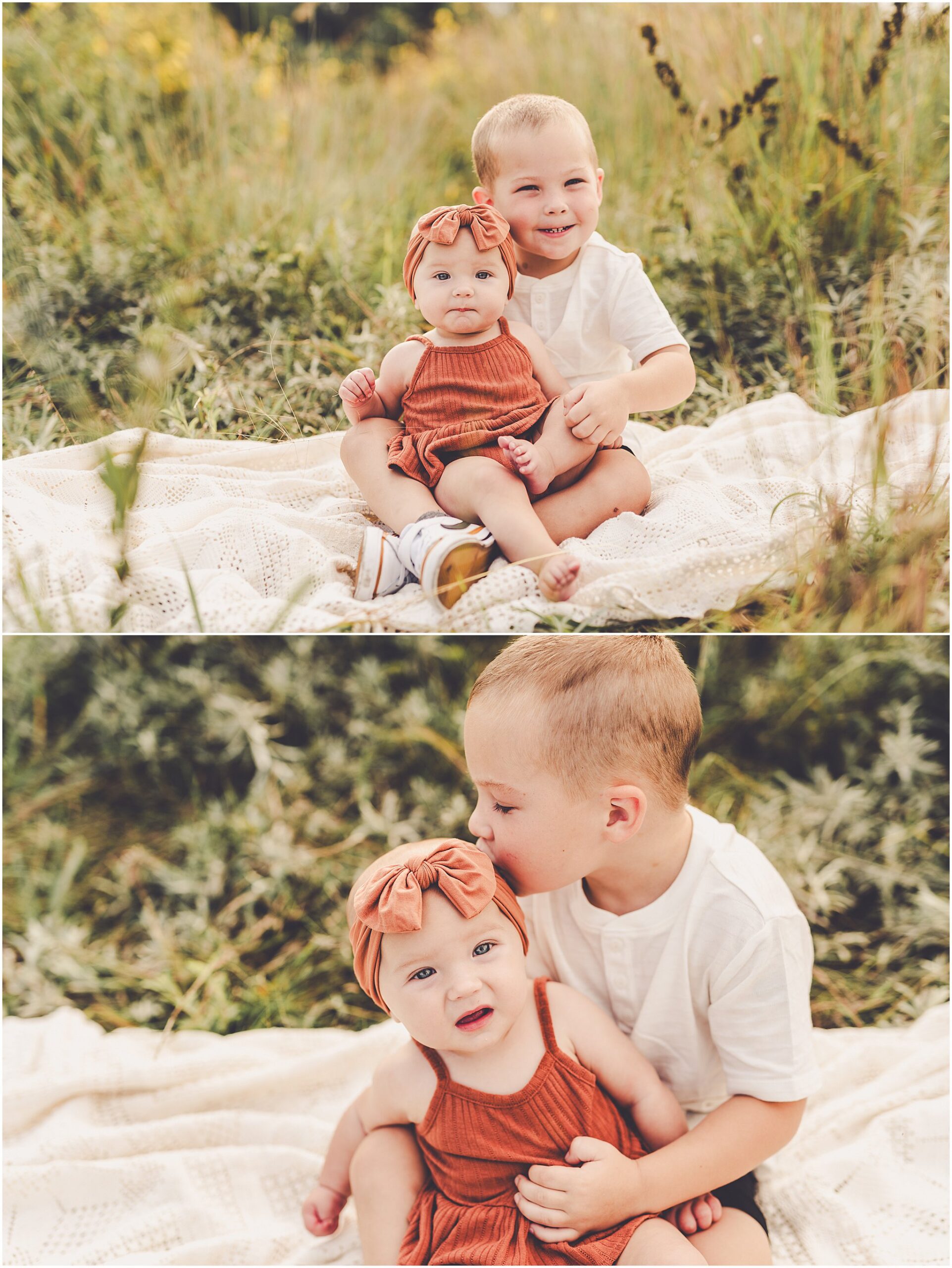 Take a look at this summer Central Illinois family session at a local forest preserve with family photographer Kara Evans Photographer.