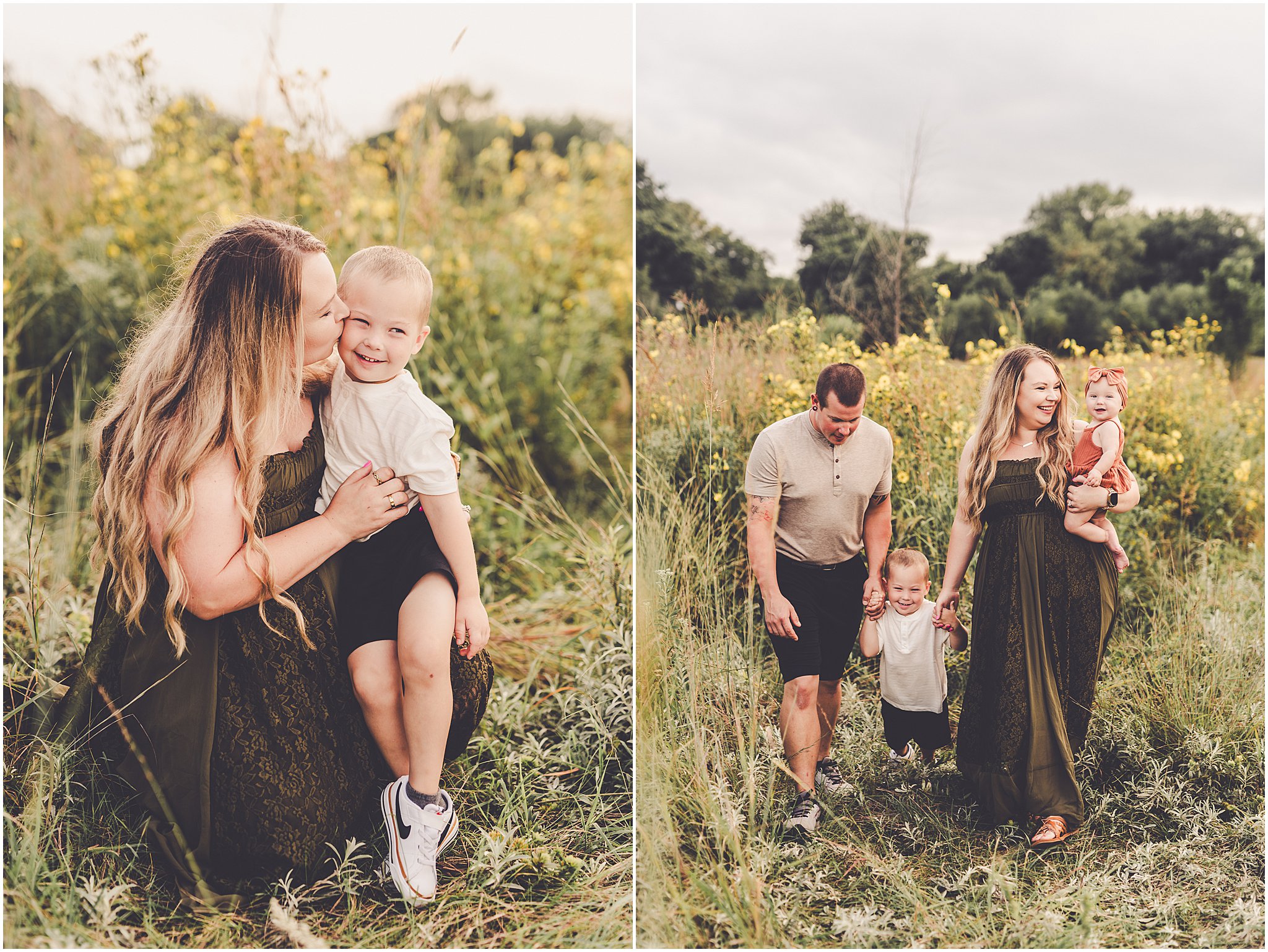 Take a look at this summer Central Illinois family session at a local forest preserve with family photographer Kara Evans Photographer.