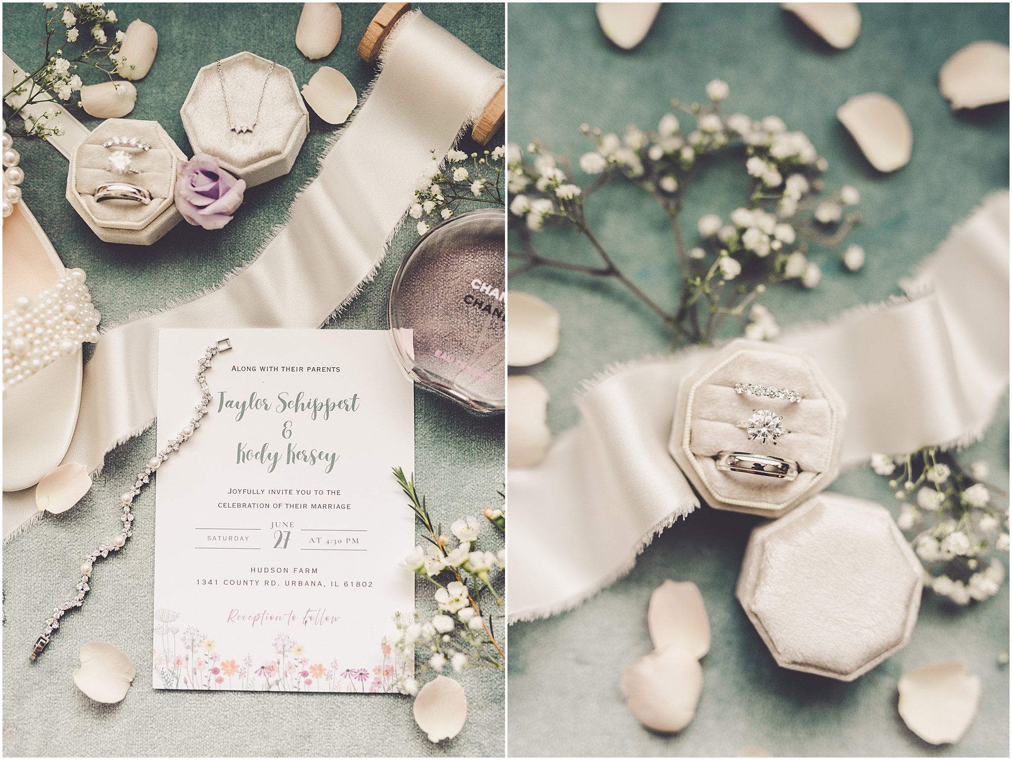 A look at Taylor & Kody's summer Hudson Farm wedding photos in Urbana, Illinois with Central Illinois photographer Kara Evans Photographer.