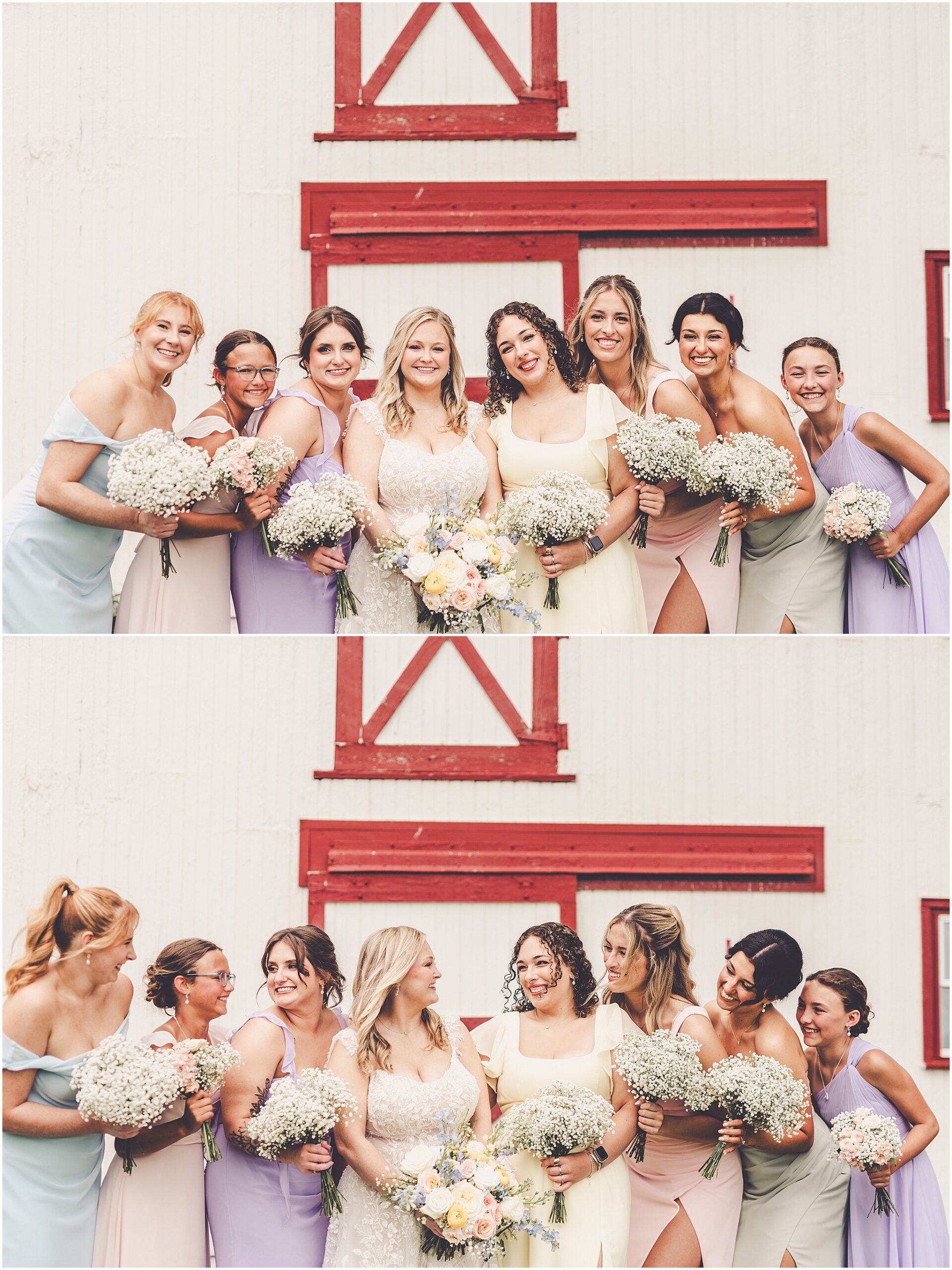 A look at Taylor & Kody's summer Hudson Farm wedding photos in Urbana, Illinois with Central Illinois photographer Kara Evans Photographer.