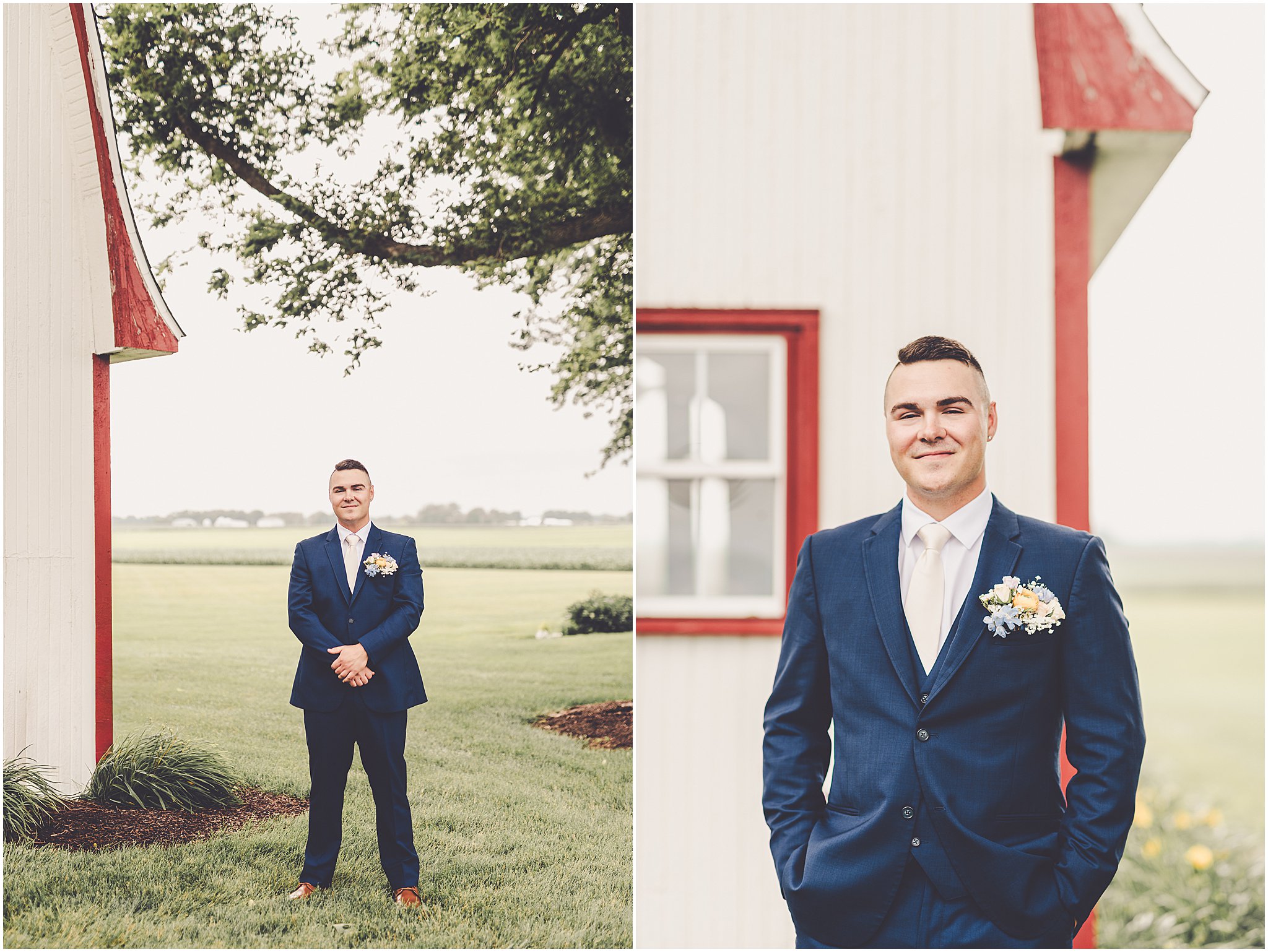 A look at Taylor & Kody's summer Hudson Farm wedding photos in Urbana, Illinois with Central Illinois photographer Kara Evans Photographer.