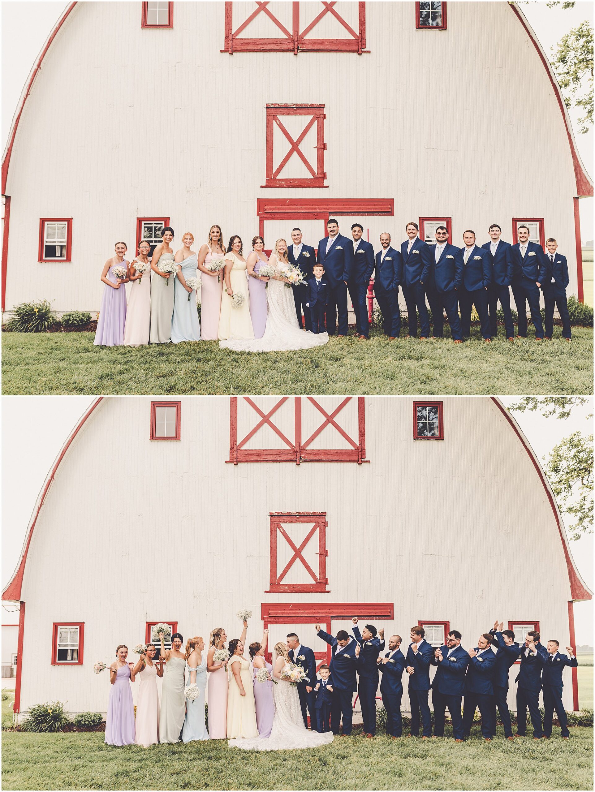 A look at Taylor & Kody's summer Hudson Farm wedding photos in Urbana, Illinois with Central Illinois photographer Kara Evans Photographer.