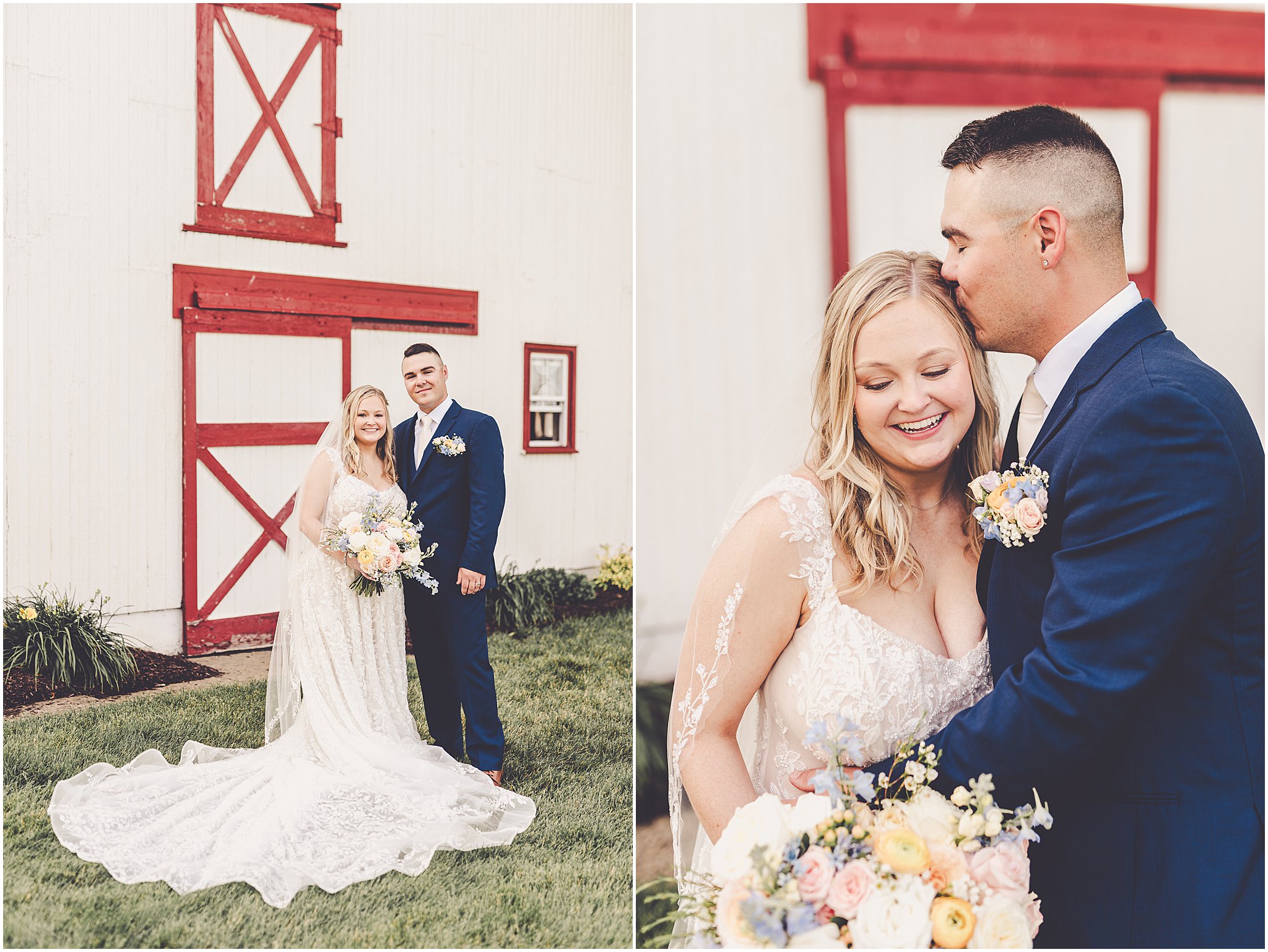 A look at Taylor & Kody's summer Hudson Farm wedding photos in Urbana, Illinois with Central Illinois photographer Kara Evans Photographer.