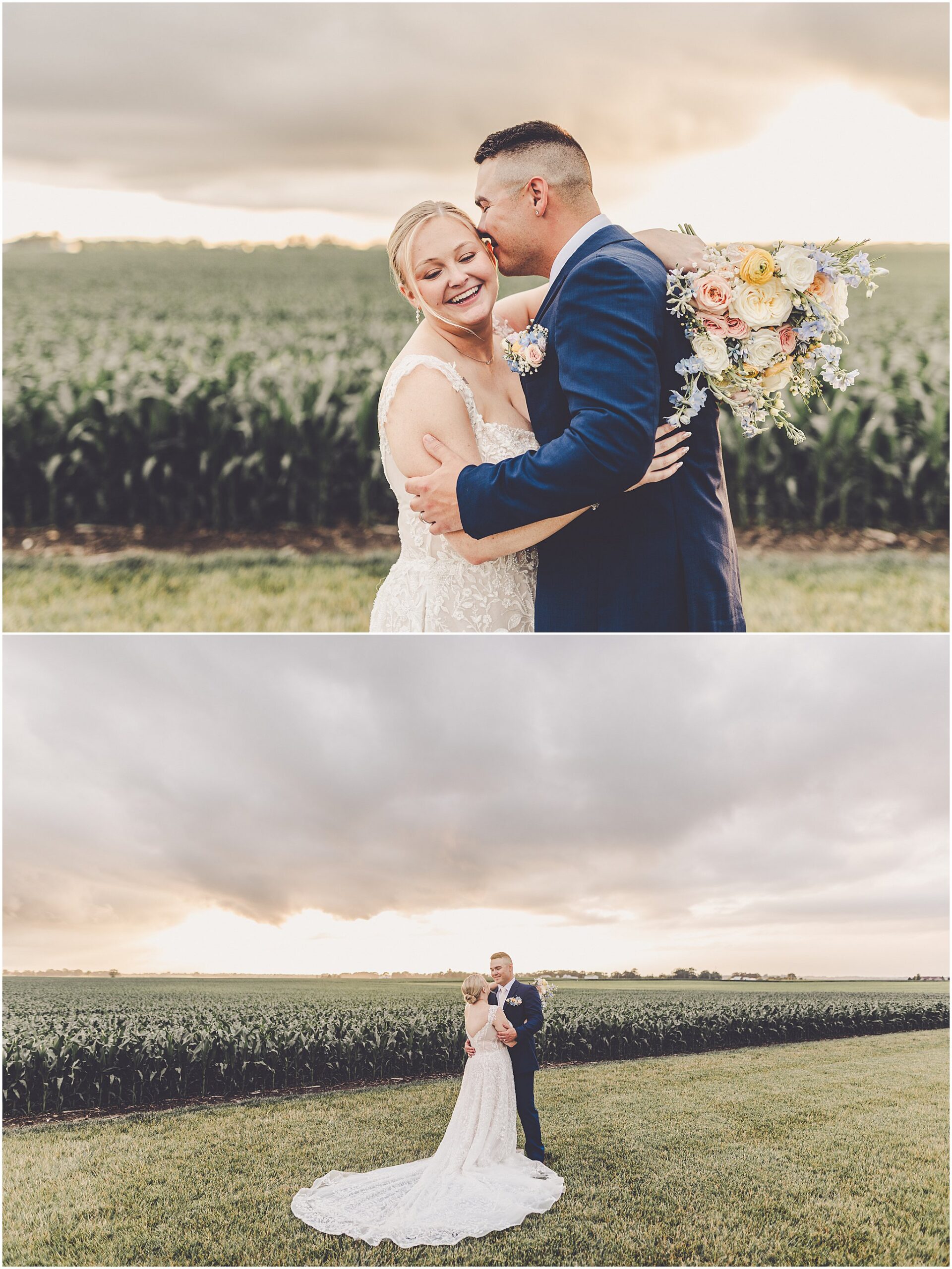 A look at Taylor & Kody's summer Hudson Farm wedding photos in Urbana, Illinois with Central Illinois photographer Kara Evans Photographer.
