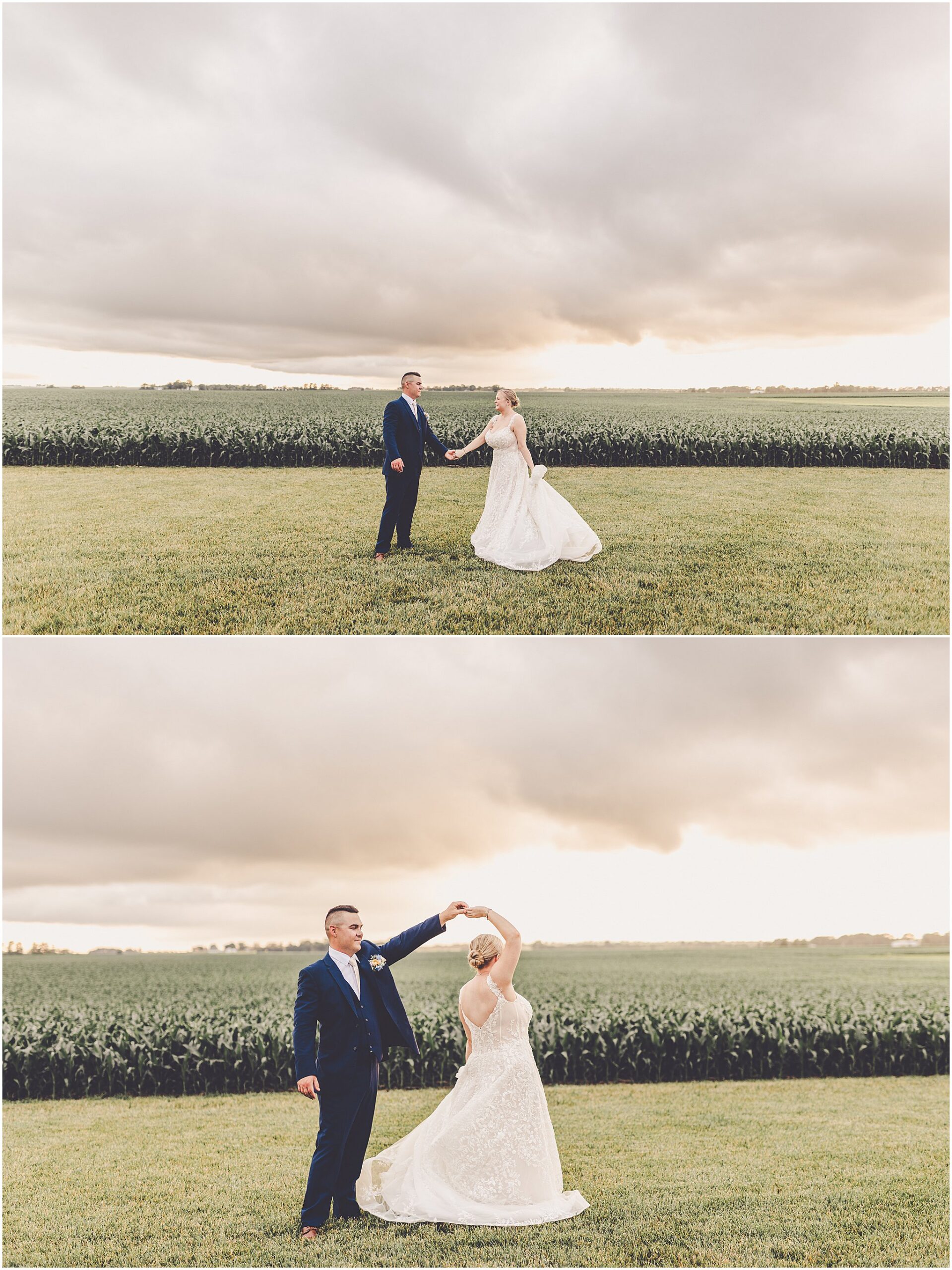 A look at Taylor & Kody's summer Hudson Farm wedding photos in Urbana, Illinois with Central Illinois photographer Kara Evans Photographer.