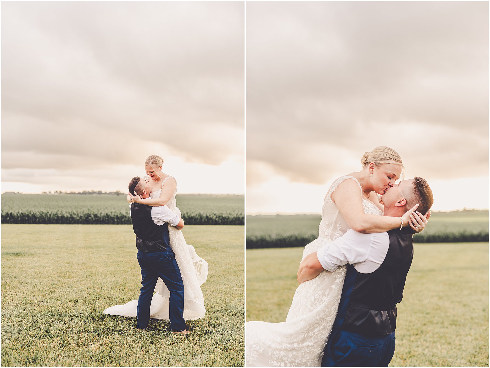 A look at Taylor & Kody's summer Hudson Farm wedding photos in Urbana, Illinois with Central Illinois photographer Kara Evans Photographer.