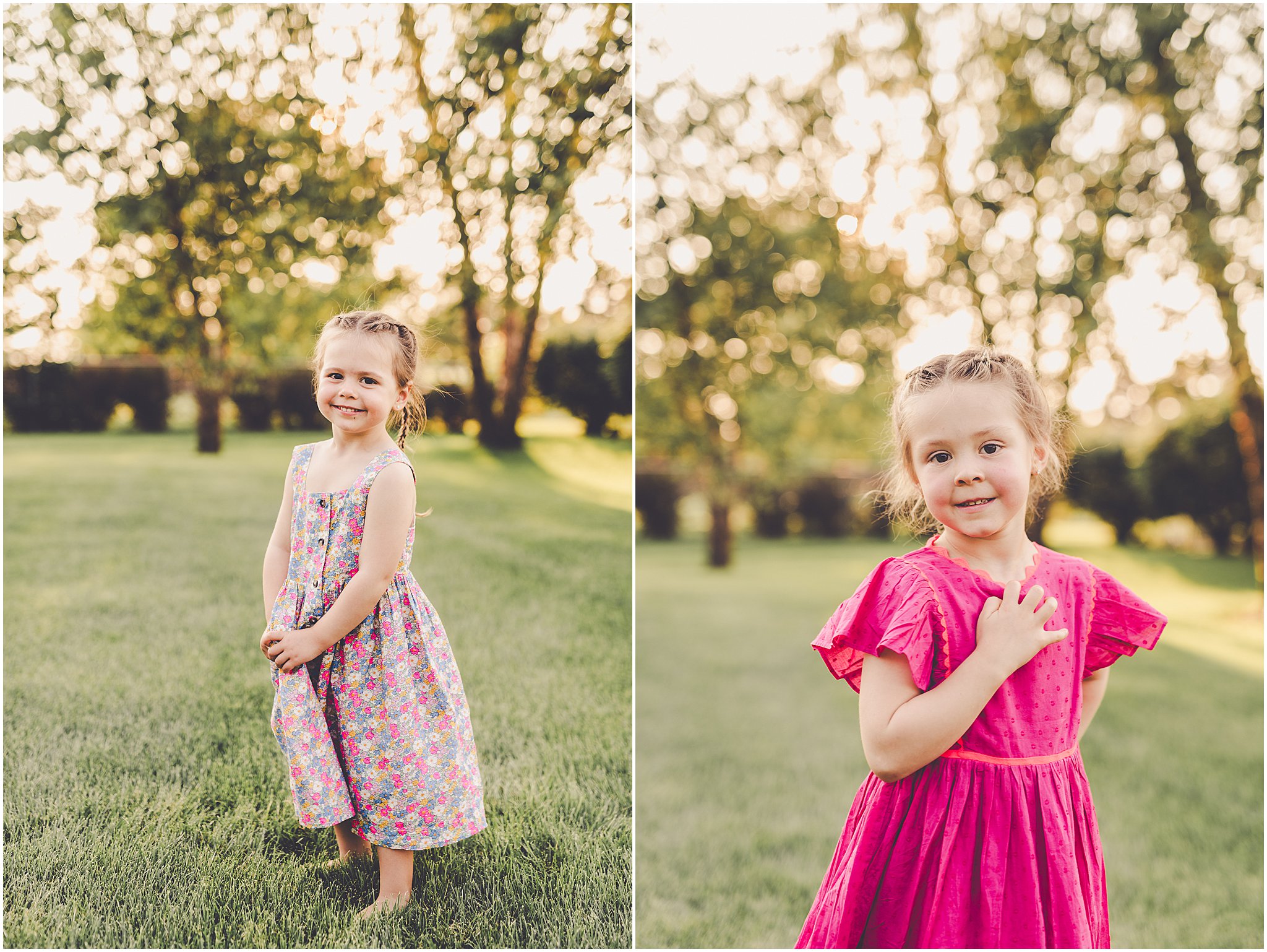 Celebrating baby Kambry's eight-month milestone with a playful, pink-filled summer backyard session in Kankakee County.