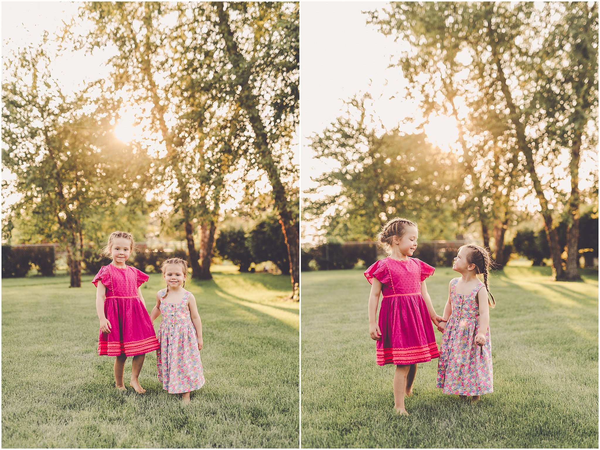 Celebrating baby Kambry's eight-month milestone with a playful, pink-filled summer backyard session in Kankakee County.