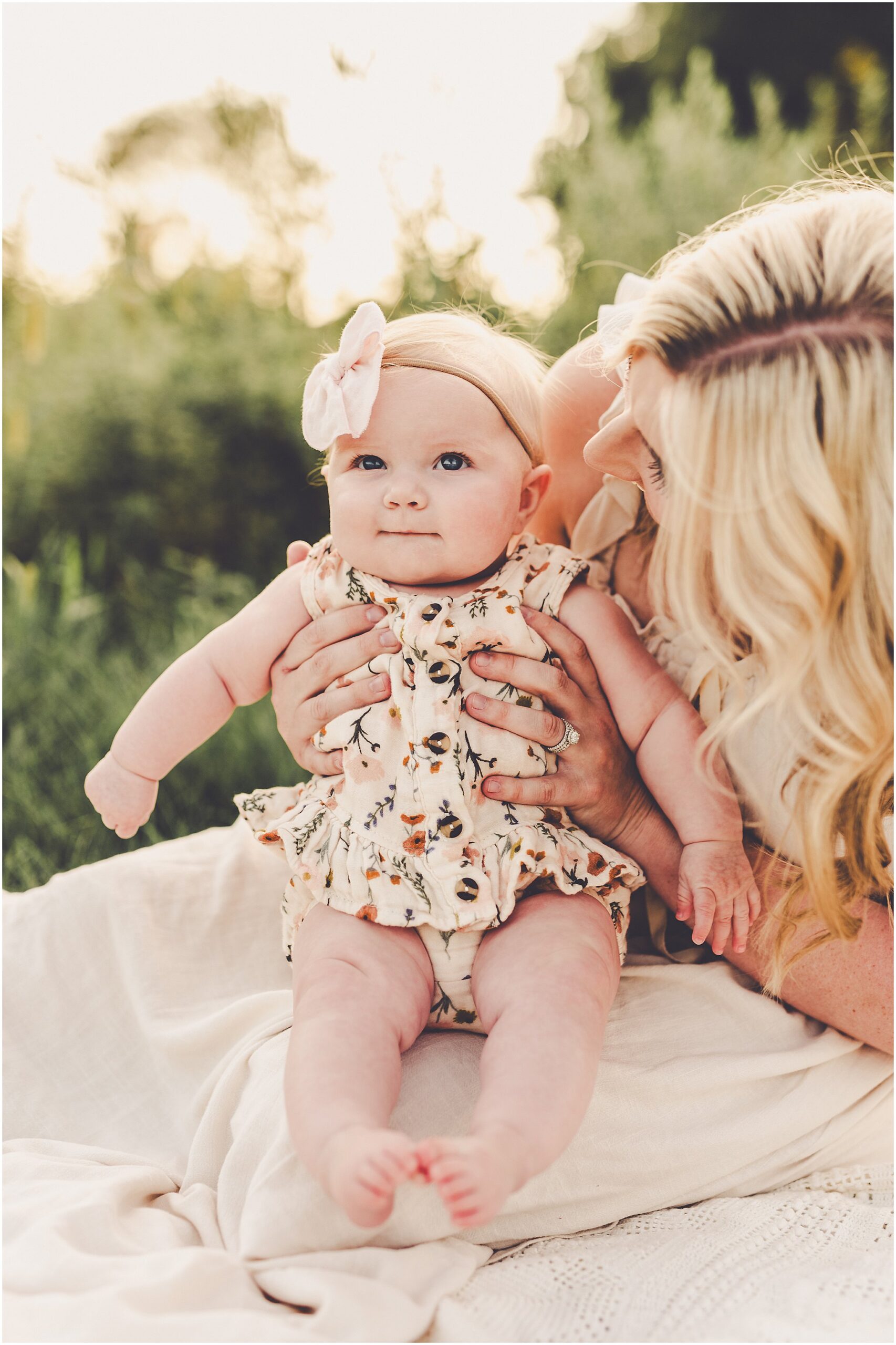 Summer sunset photos at a beautiful park in Frankfort, Illinois with Kankakee family photographer Kara Evans Photographer.