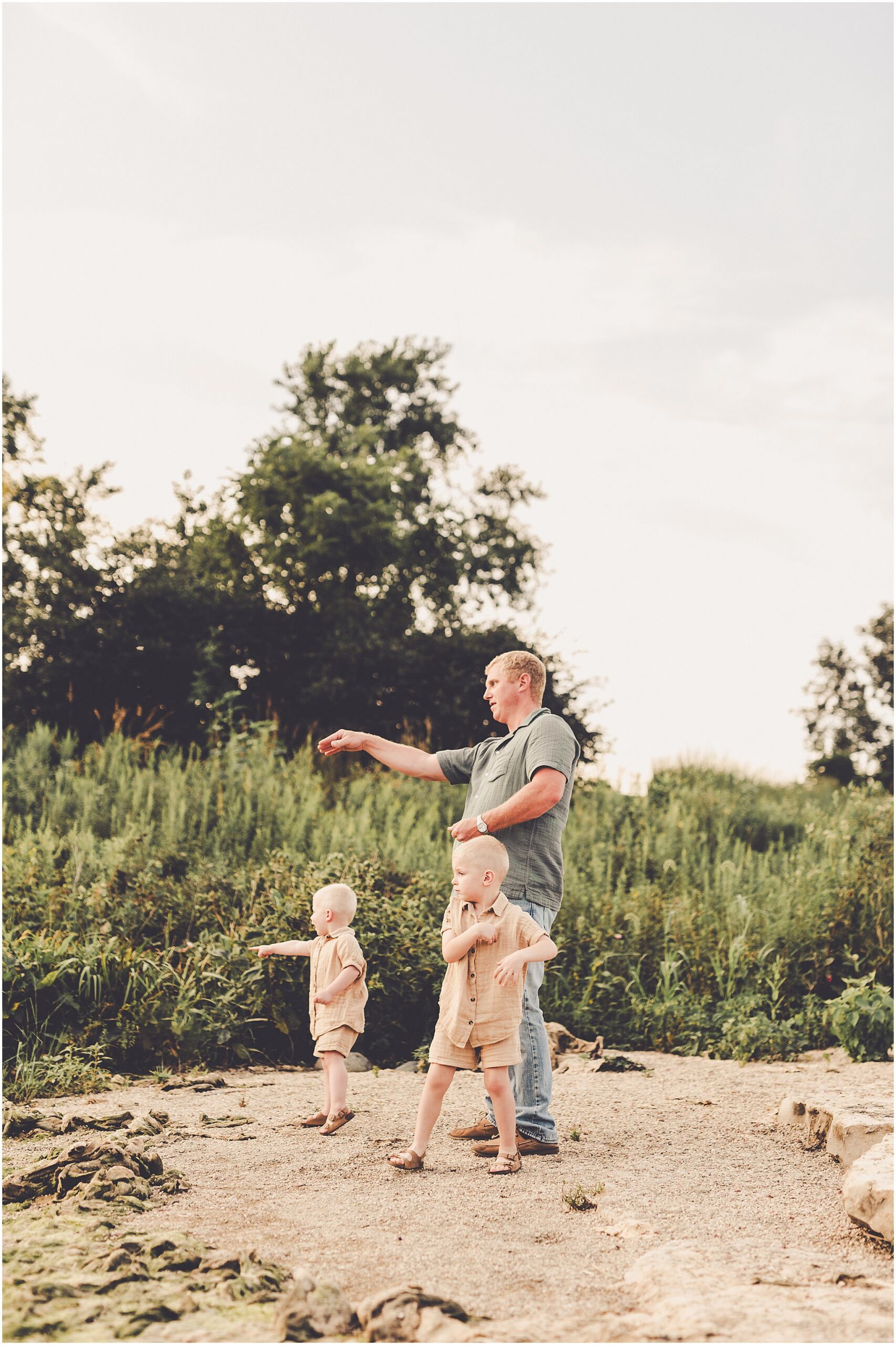 Summer sunset photos at a beautiful park in Frankfort, Illinois with Kankakee family photographer Kara Evans Photographer.