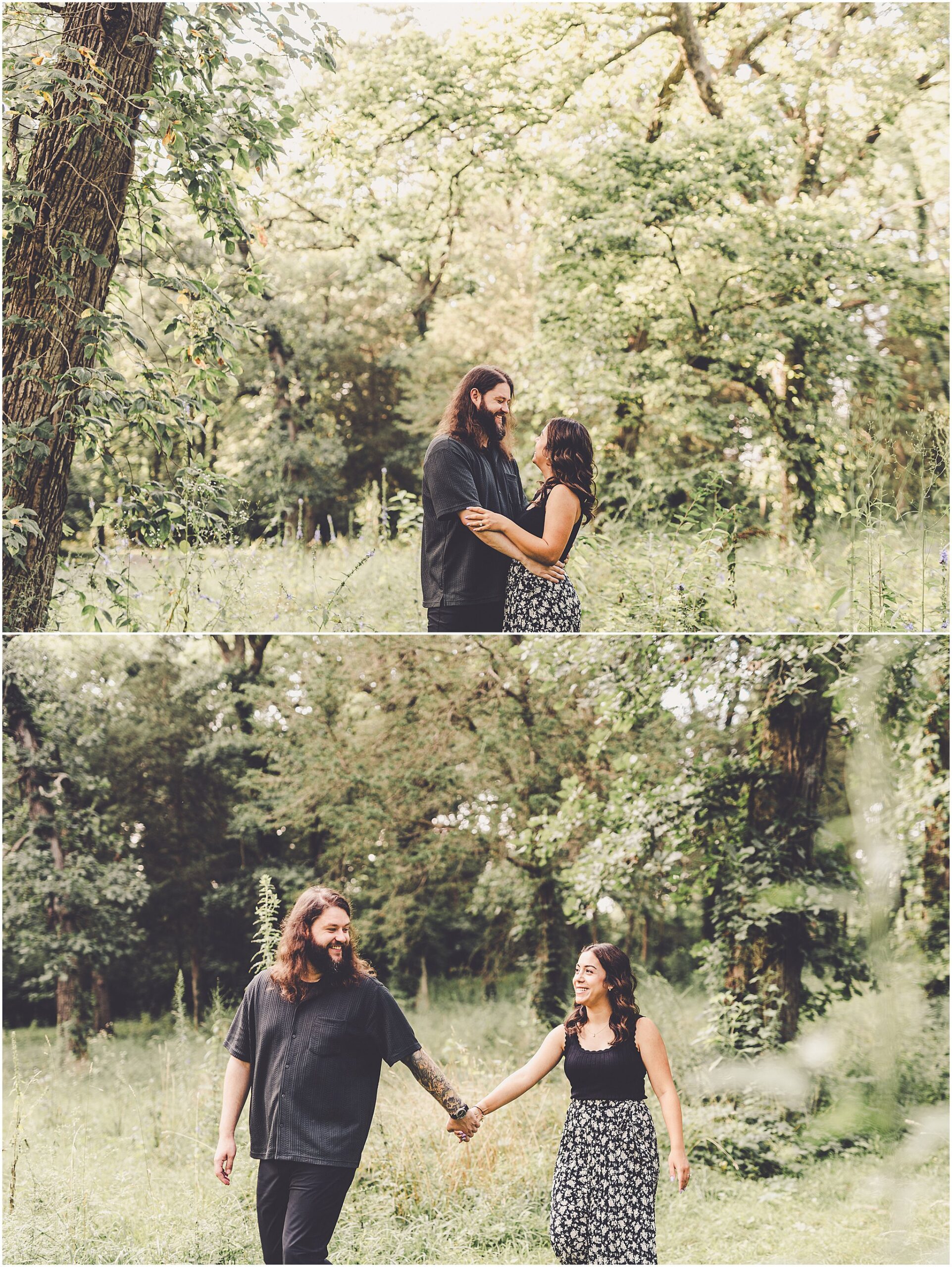 Featuring Paige and Jacob’s joyful and fun summer engagement session at the Kankakee River State Park in Bourbonnais, Illinois.