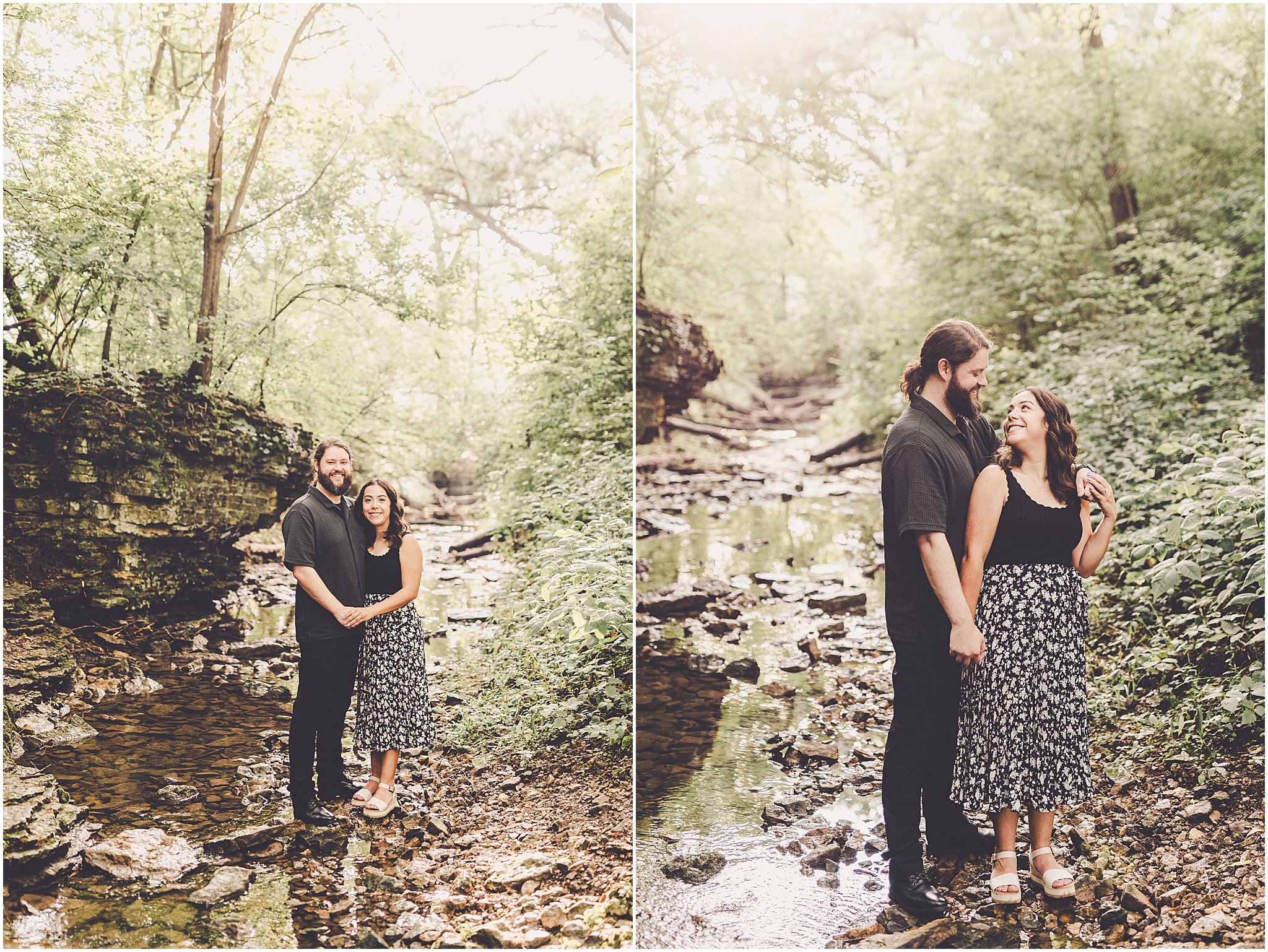 Featuring Paige and Jacob’s joyful and fun summer engagement session at the Kankakee River State Park in Bourbonnais, Illinois.