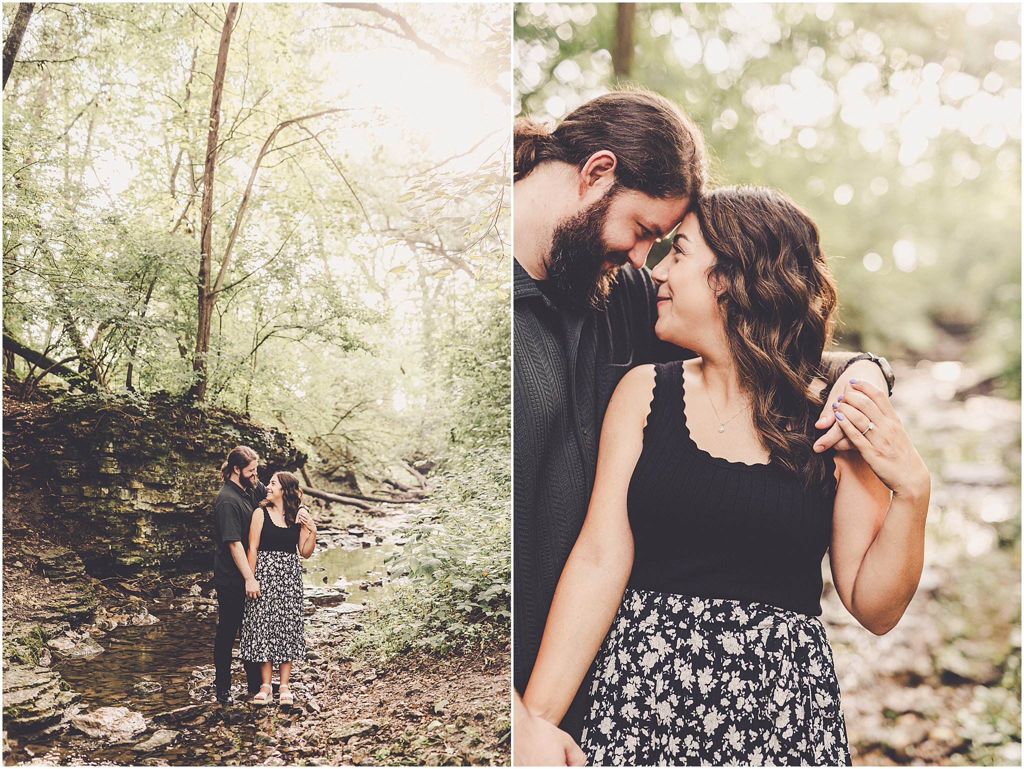 Featuring Paige and Jacob’s joyful and fun summer engagement session at the Kankakee River State Park in Bourbonnais, Illinois.
