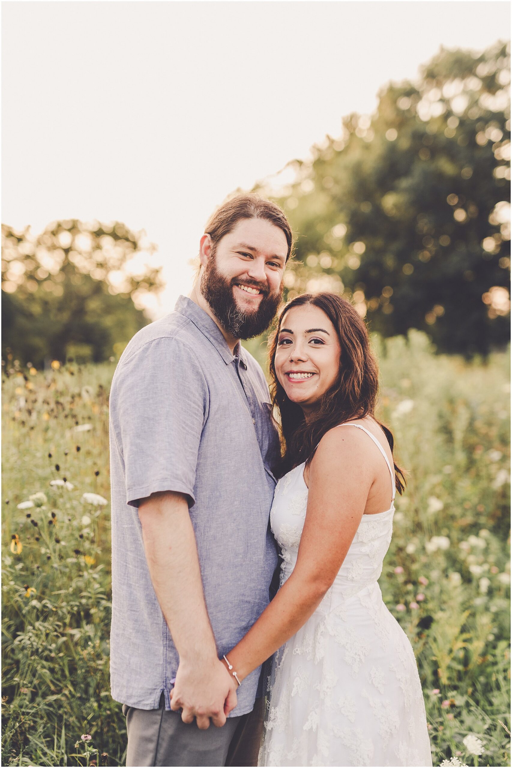 Featuring Paige and Jacob’s joyful and fun summer engagement session at the Kankakee River State Park in Bourbonnais, Illinois.