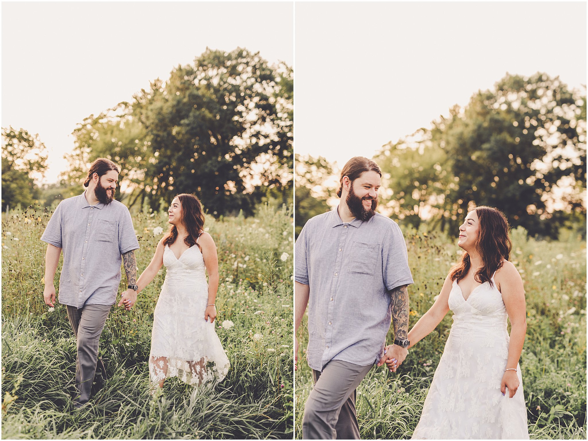 Featuring Paige and Jacob’s joyful and fun summer engagement session at the Kankakee River State Park in Bourbonnais, Illinois.