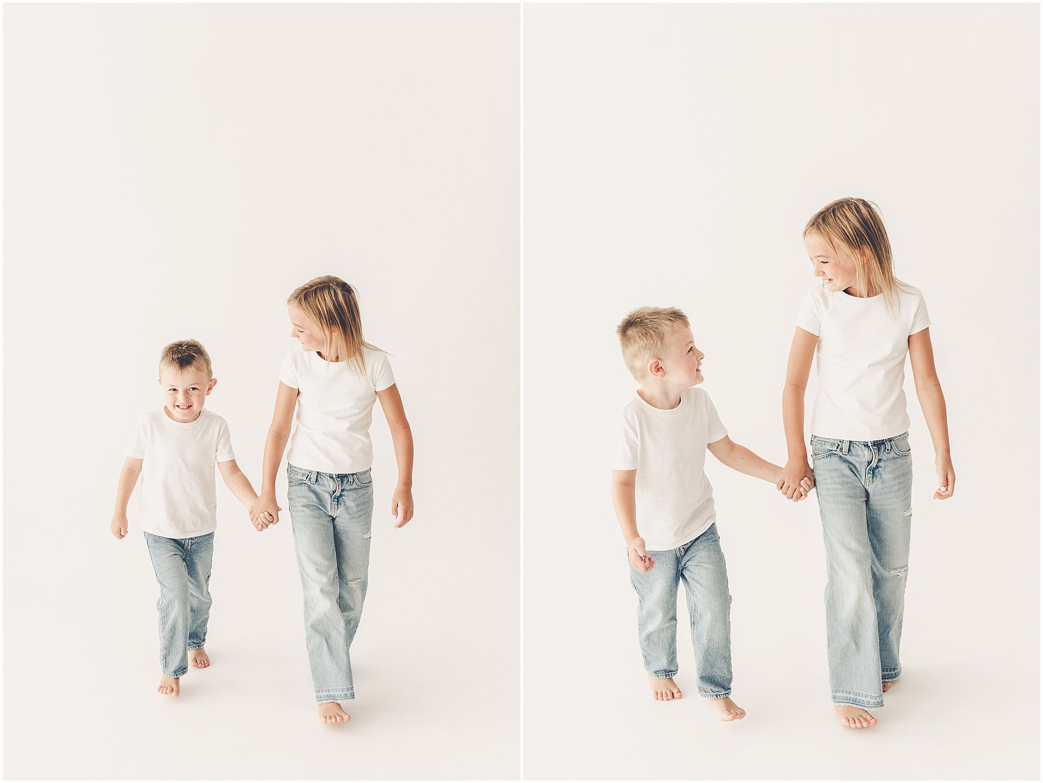 A simple & sweet studio session with the Foote family in Kankakee, Illinois, celebrating their growing kiddos with simple, playful portraits.